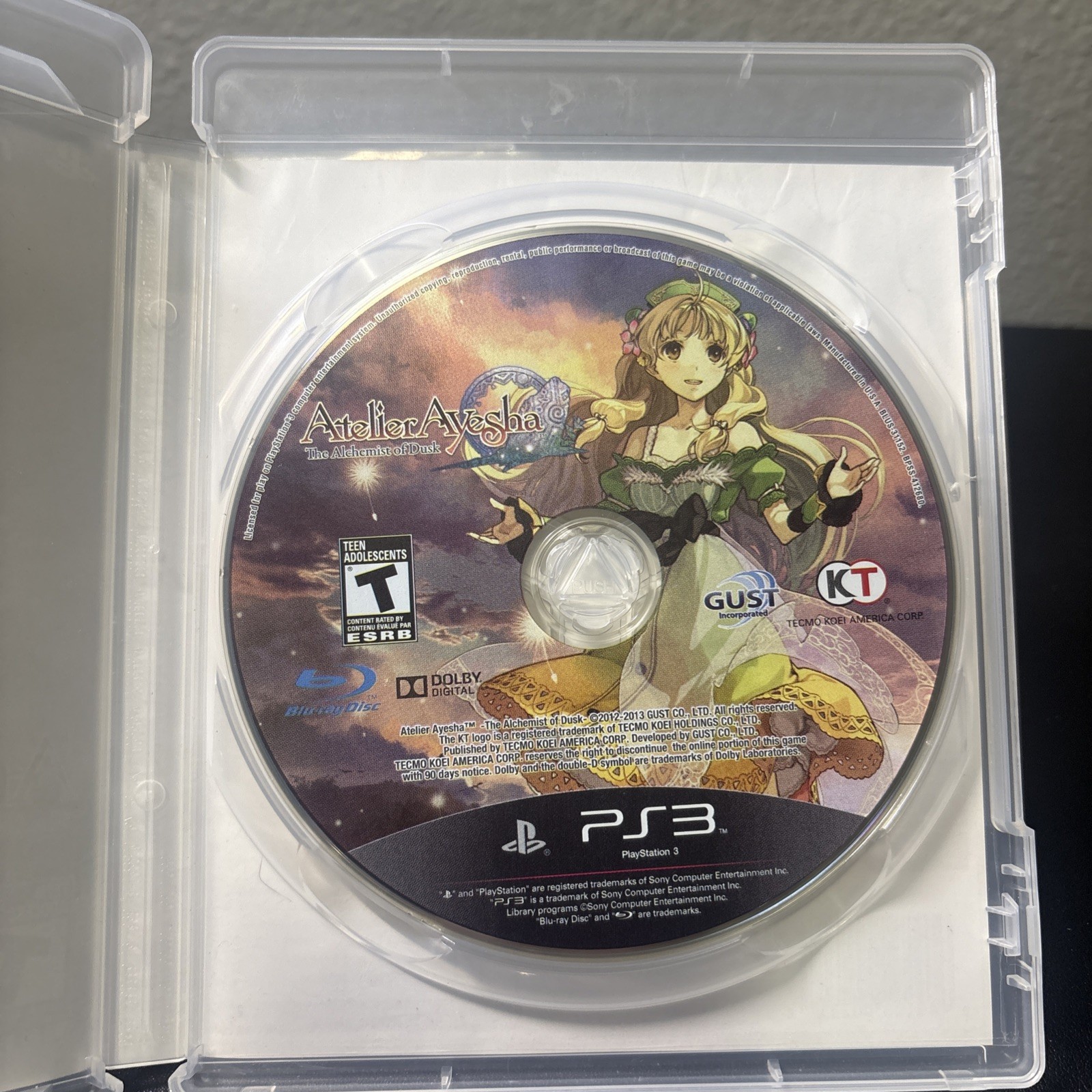 Atelier Ayesha: The Alchemist of Dusk – Playstation 3 Game No Manual Tested