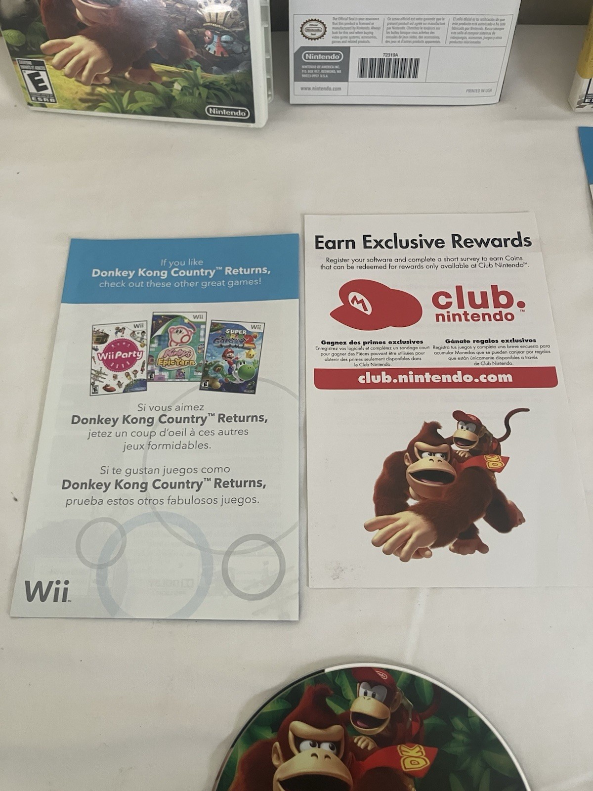 Donkey Kong Country Returns & DK Barrel Blast Nintendo Wii Tested Fast Free Ship