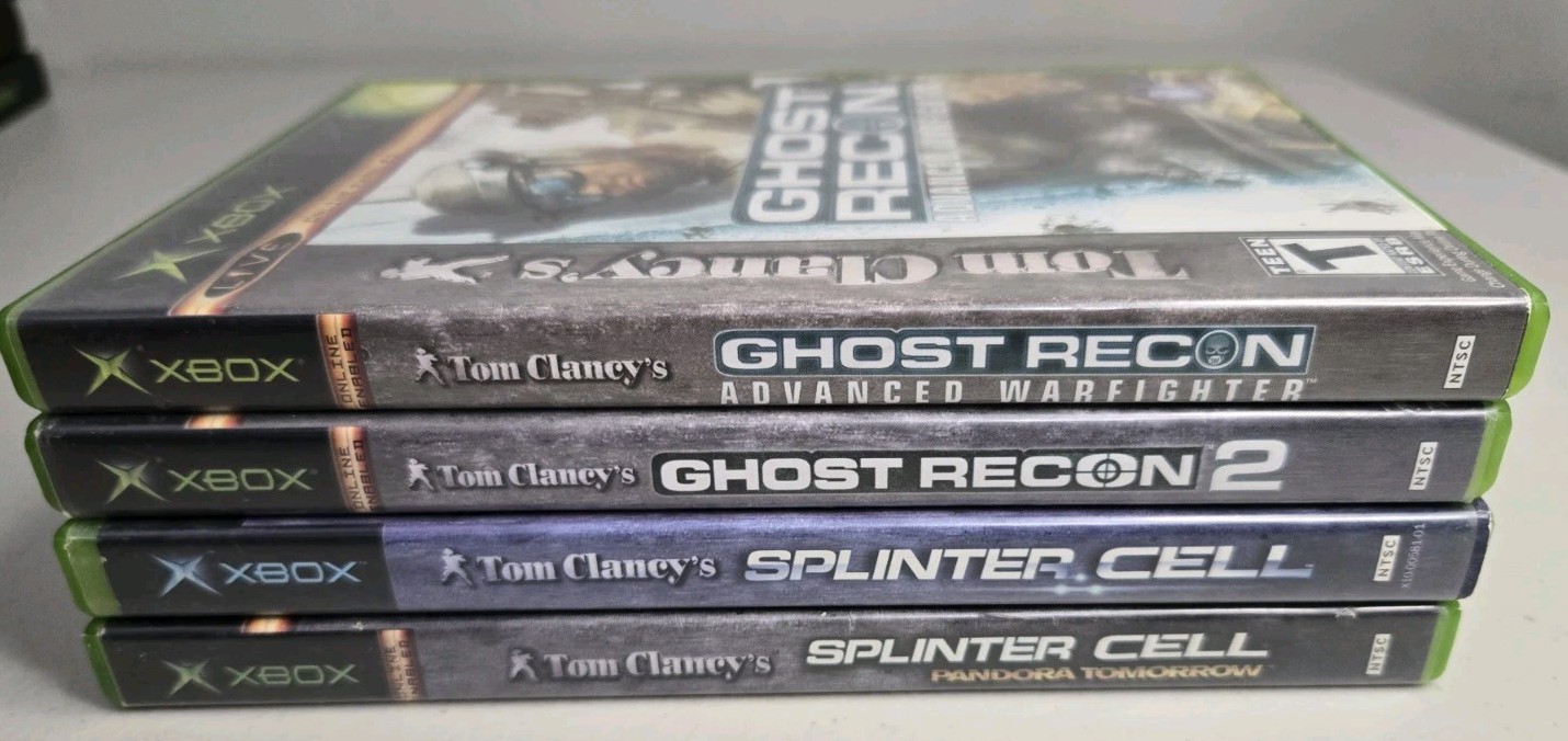 Xbox Lot X 4 Games Tom Clancy’s – Ghost Recon & Splinter Cell -Condition Varies