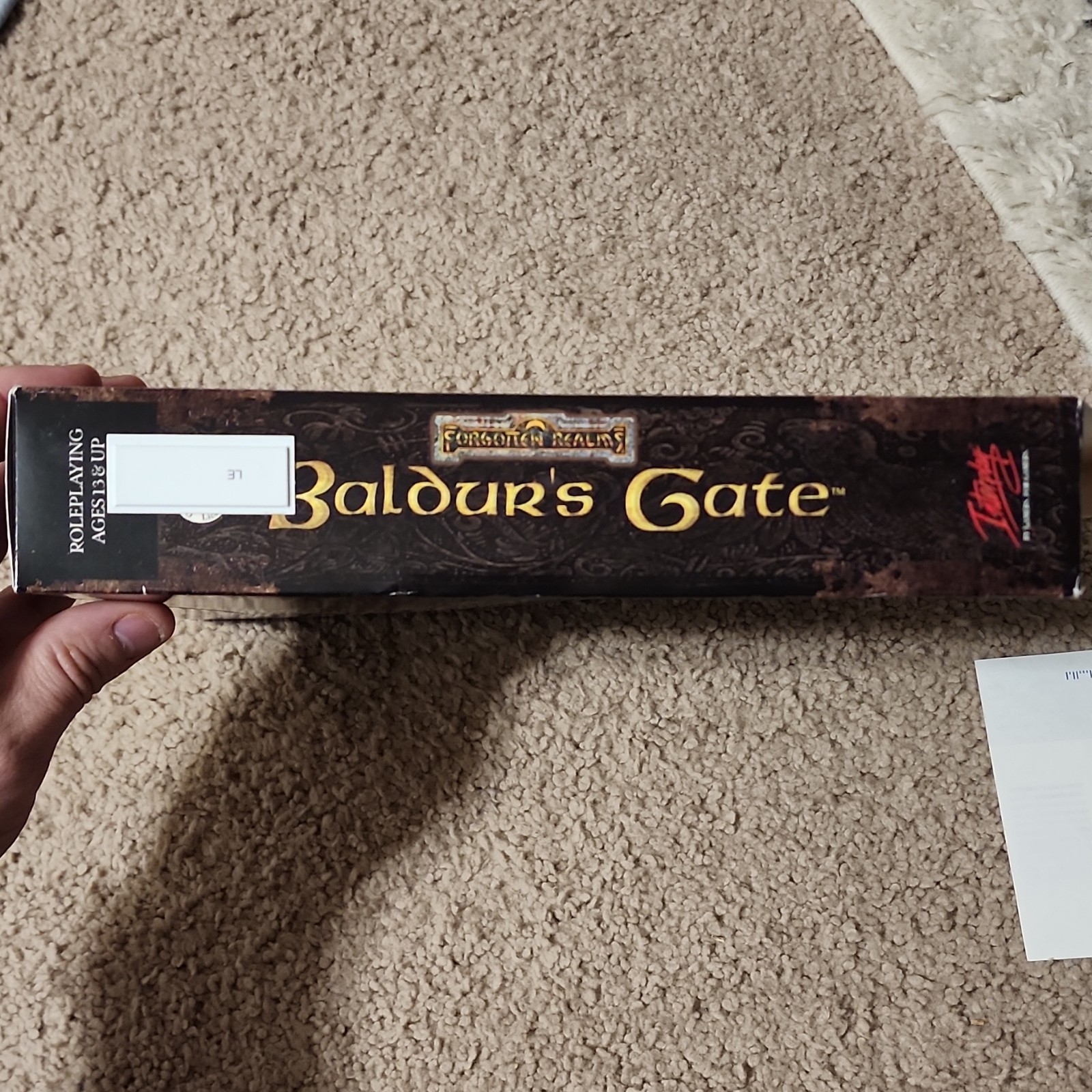 Very good condition* Baldur’s Gate PC Big Box + Manual Quick Reference Card 1998