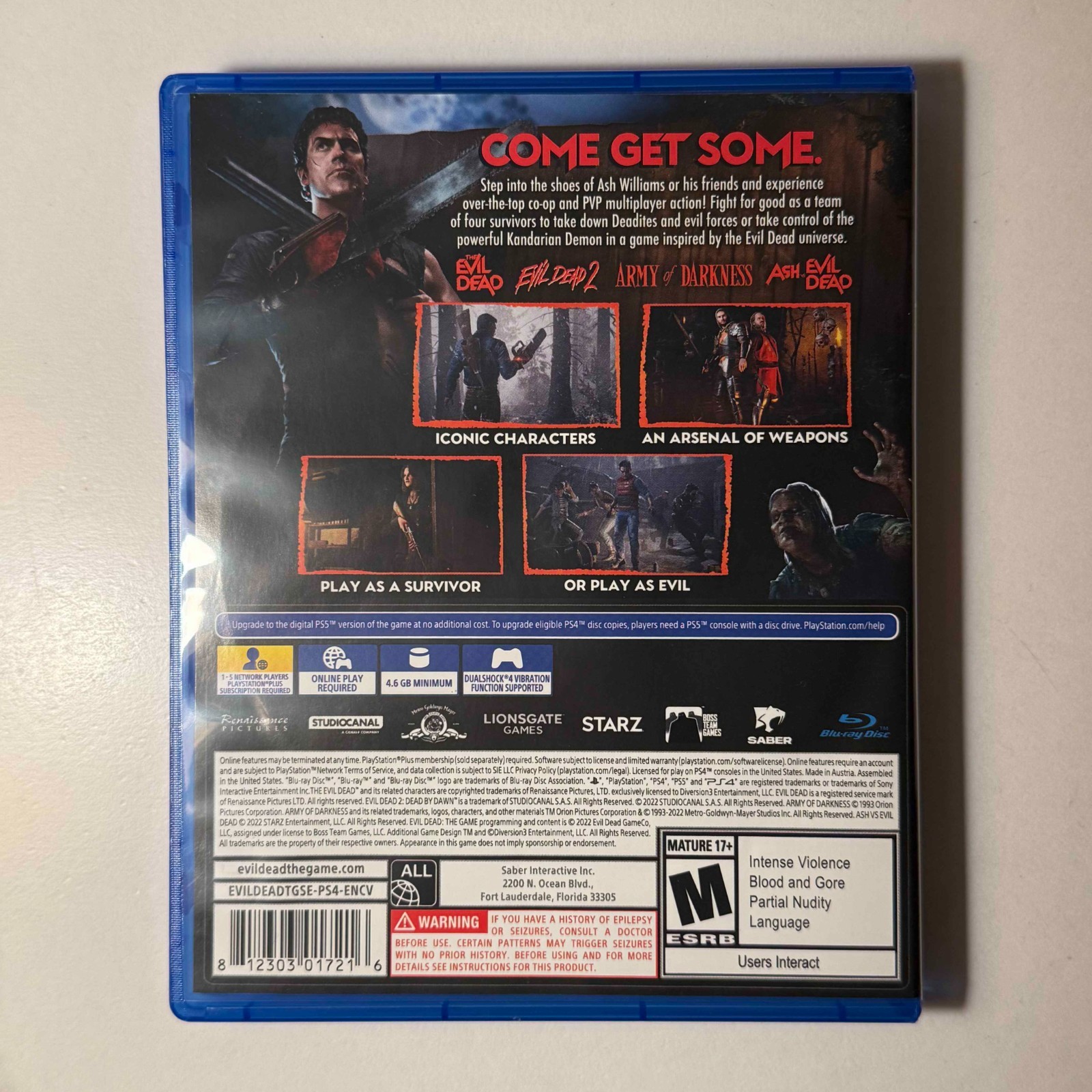 Evil Dead: The Game | PS4 | Lot #3 | PRISTINE | Bundle 3+ Games & Save