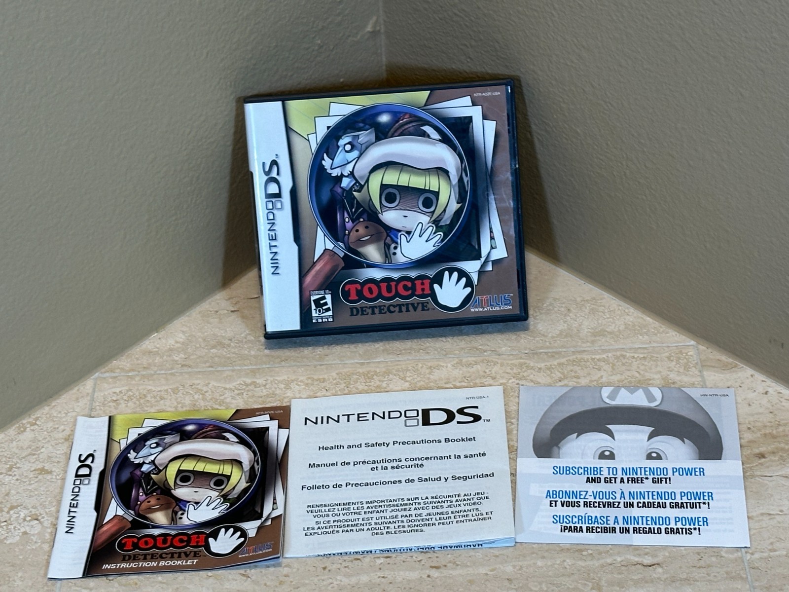 Touch Detective DS Box Manual Inserts Only No Game Cart Atlus Rare