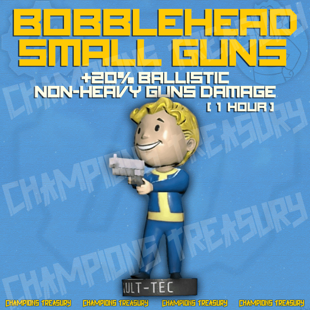 FALLOUT 76 PC x1000 BOBBLEHEAD SMALL GUNS +20% BALLISTIC GUN DAMAGE CHEAPEST