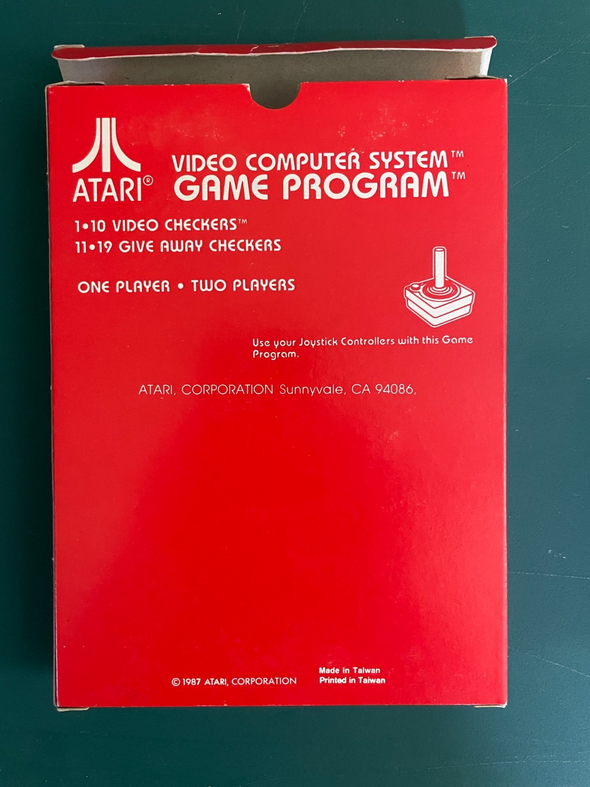 Atari Corp 2600 1987 Video Checkers w/box & docs NTSC tested