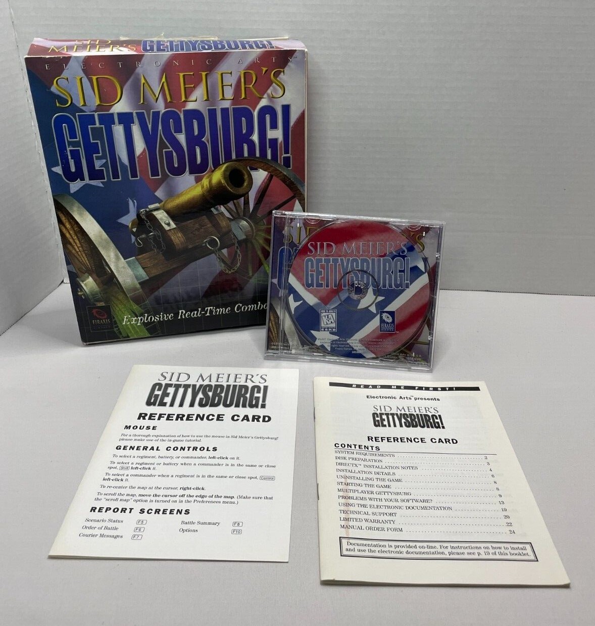 Sid Meier’s Gettysburg! Big Box PC CD-ROM Game Complete Civil War 1997 Strategy