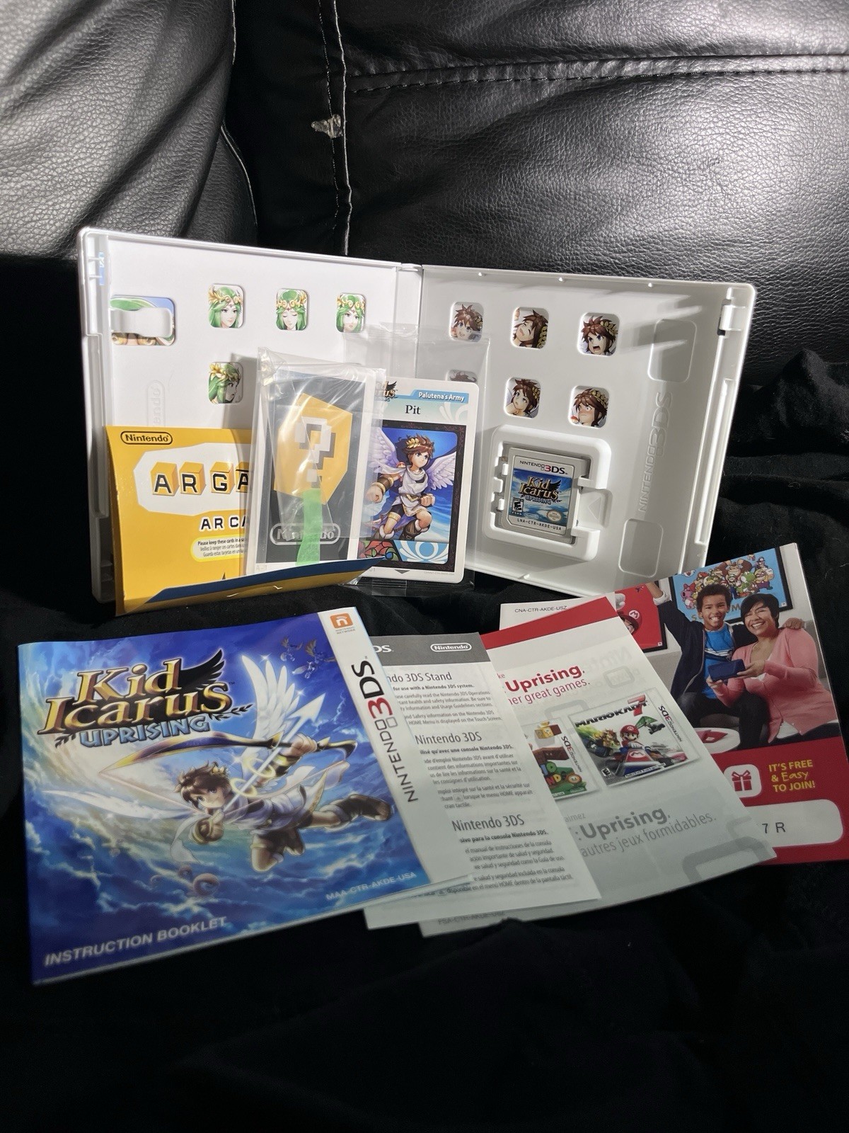 Kid Icarus: Uprising (Nintendo 3DS, 2012) CIB no stand. AR cards incl. tested!