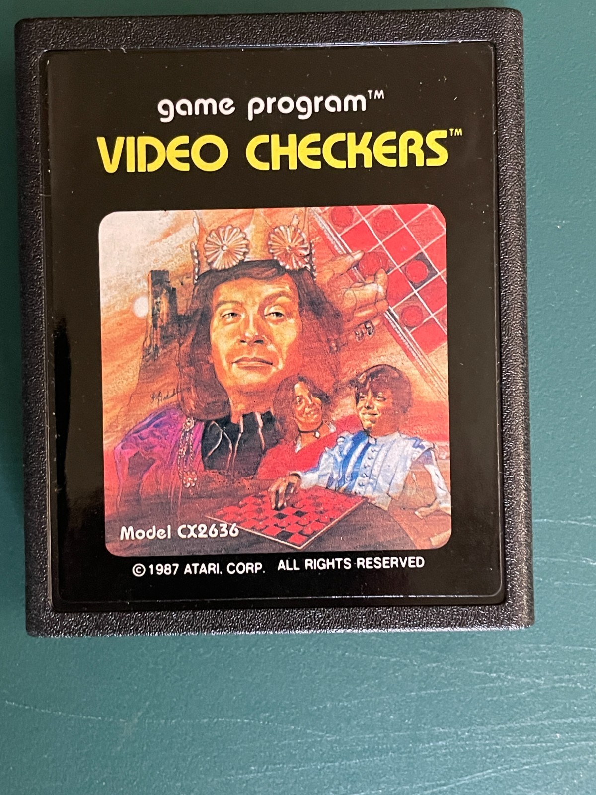 Atari Corp 2600 1987 Video Checkers w/box & docs NTSC tested