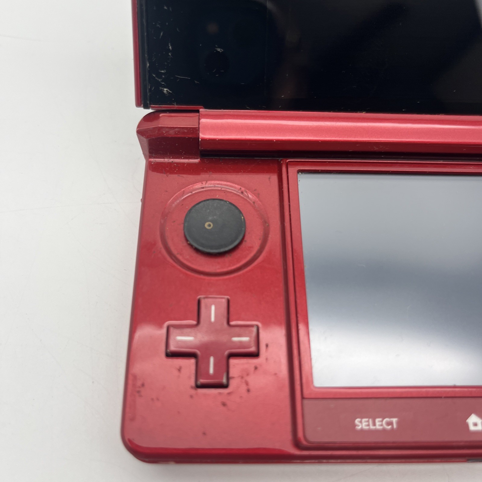 Nintendo 3DS Flame Red Handheld Console System CTR-001 w/ Zelda Tested READ
