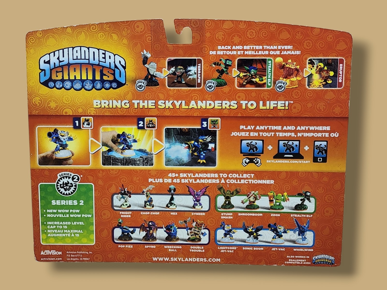 2012 Activision Skylanders Giants S2 Triple Pack Eruptor Stealth Elf Terrafin