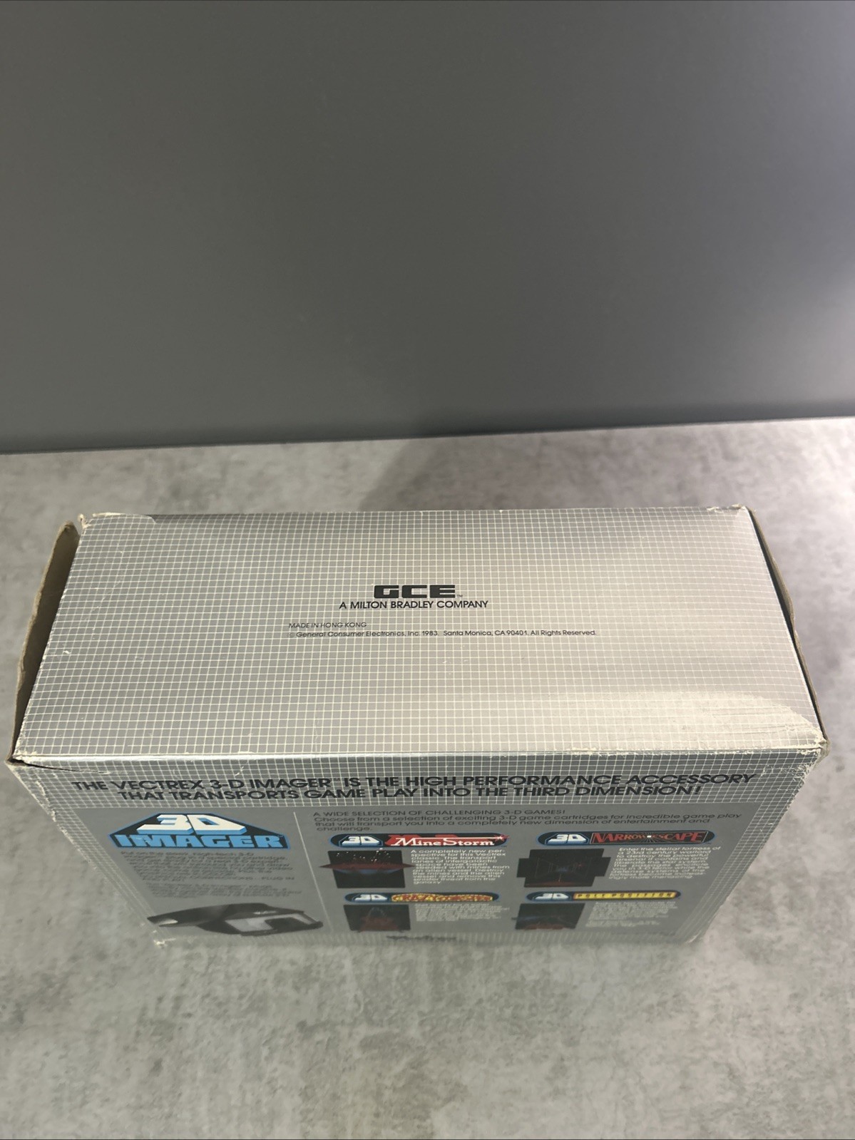DEFECTIVE GCE Vectrex 3D Imager 1983 Rare with 3D MineStorm Complete CIB G3D
