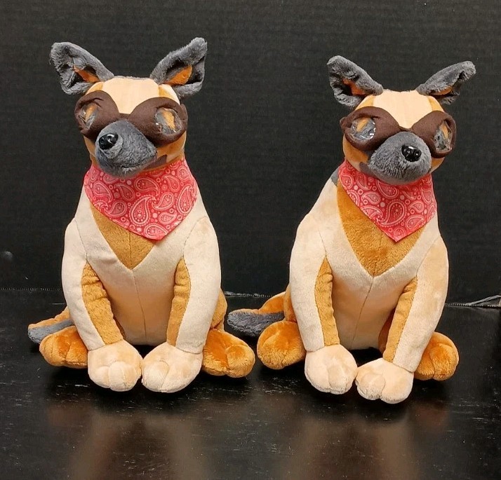 Fallout 4 Dogmeat Plush W/Bandana & Goggles Bethesda Dogmeat 11″ Lot Of TWO