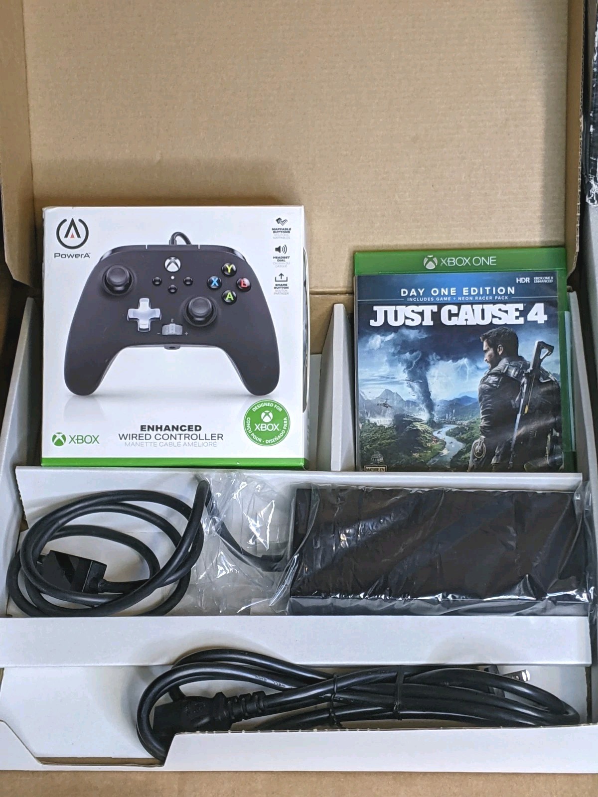 Microsoft Xbox One 500GB Console Tomb Raider Box Tested/New PowerA/Just Cause 4