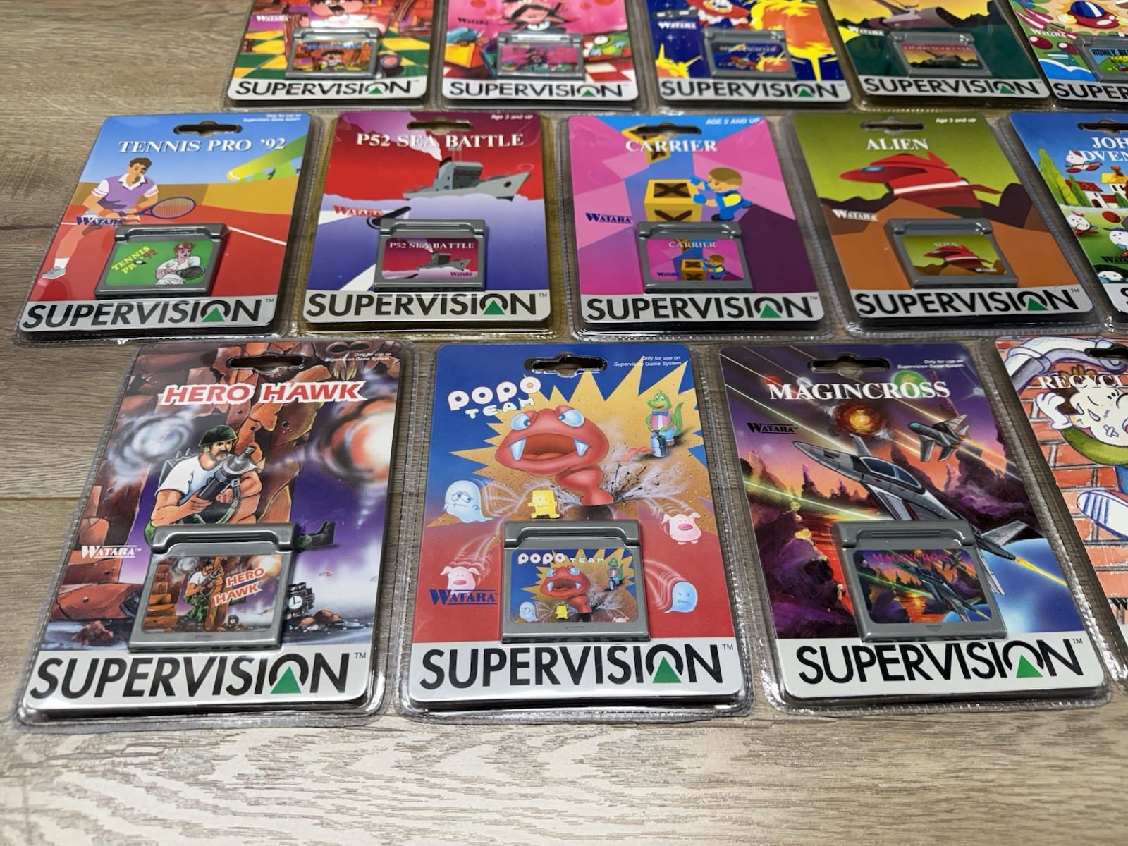 Rare Vintage Watara Supervision Handheld Console New Sealed Games Lot Of 25 NIB