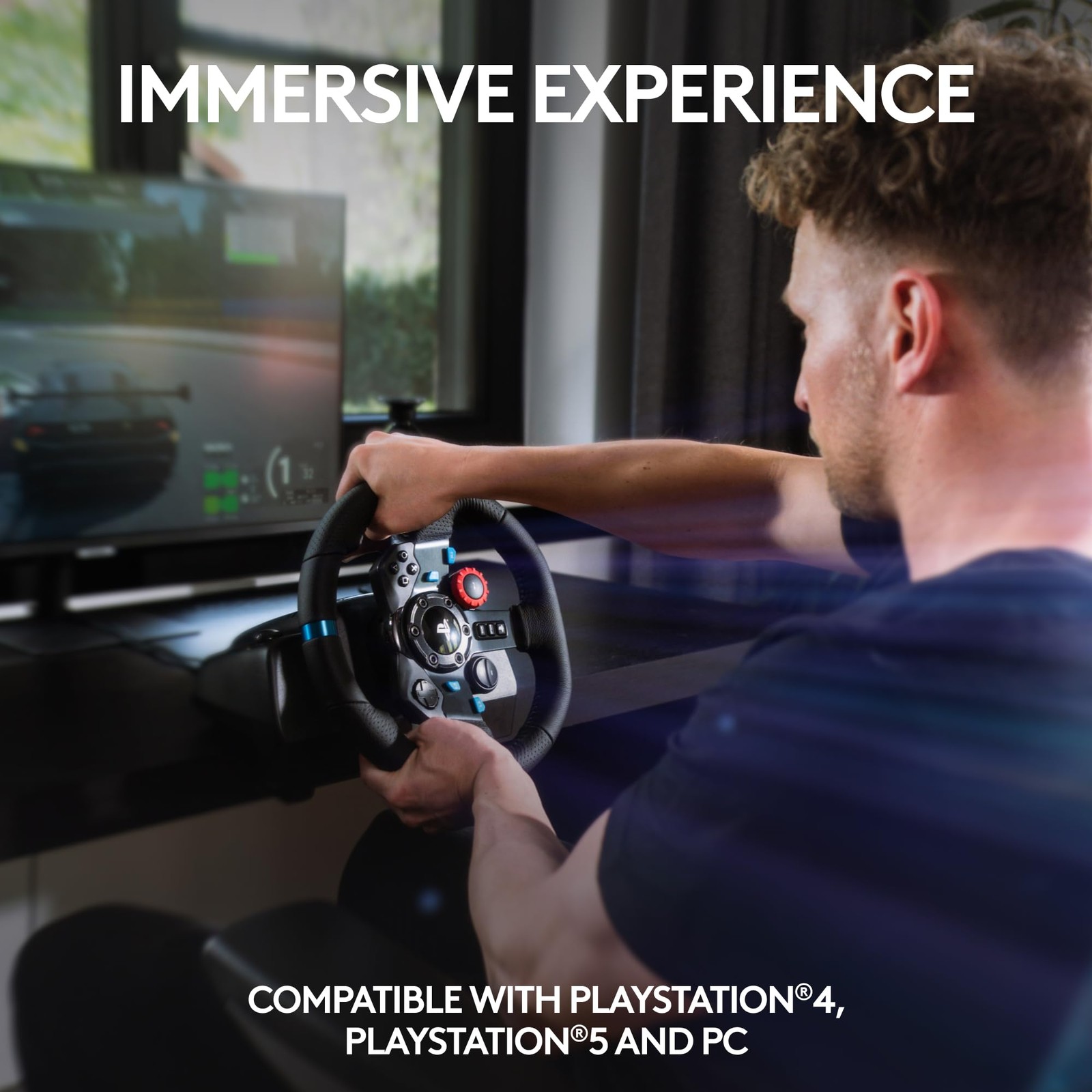 Logitech – G29 Driving Force Racing Wheel and Floor Pedals for PS5, PS4, PC,