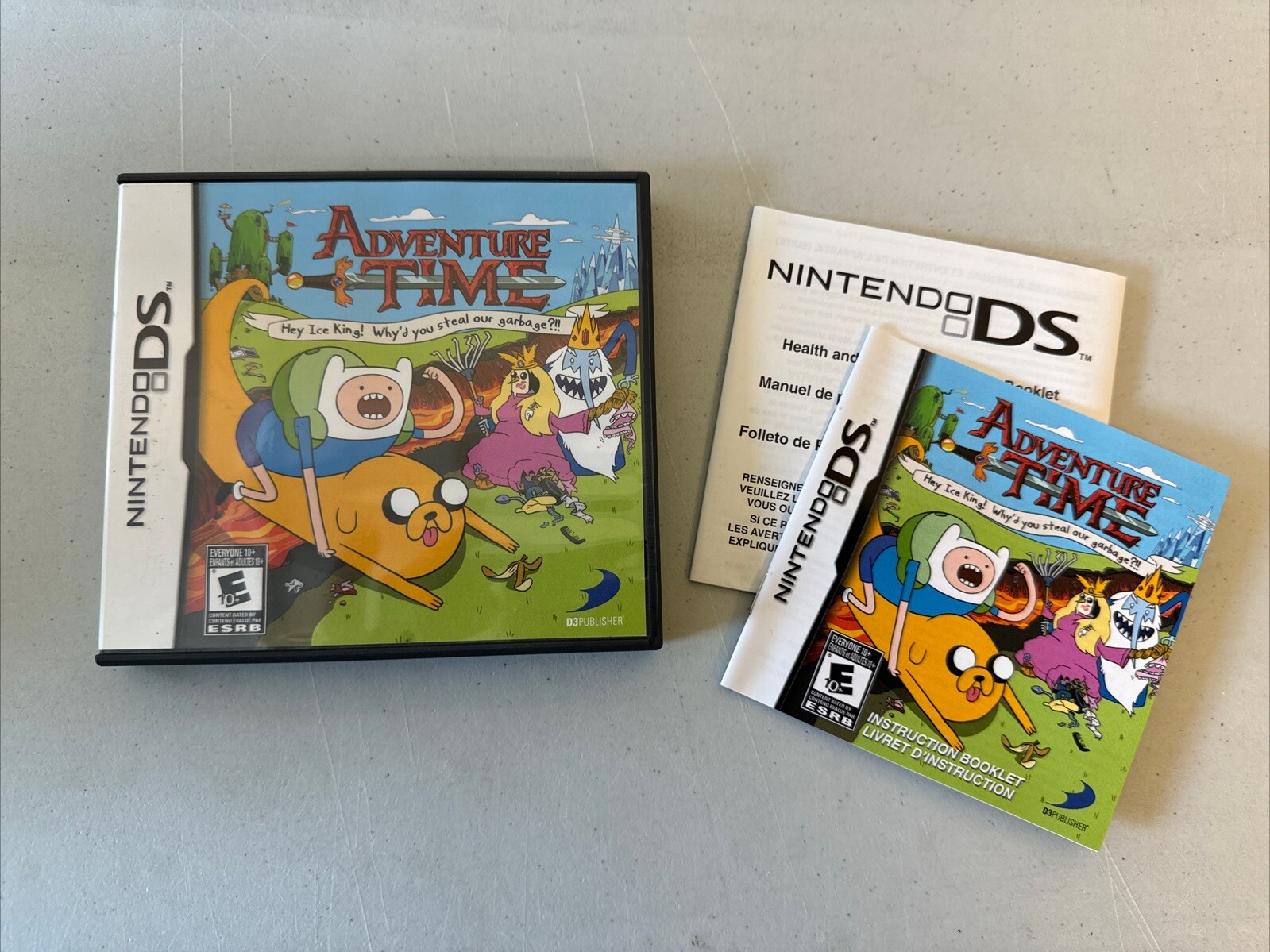 (Case & Manual Only) (NO GAME) Nintendo DS “Adventure Time Hey Ice King”