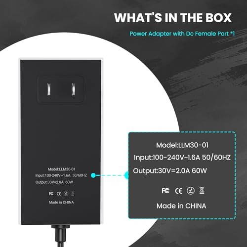 Starlink Mini Charger 60W AC Adapter – 30V 2A Output Charging Wall Plug,