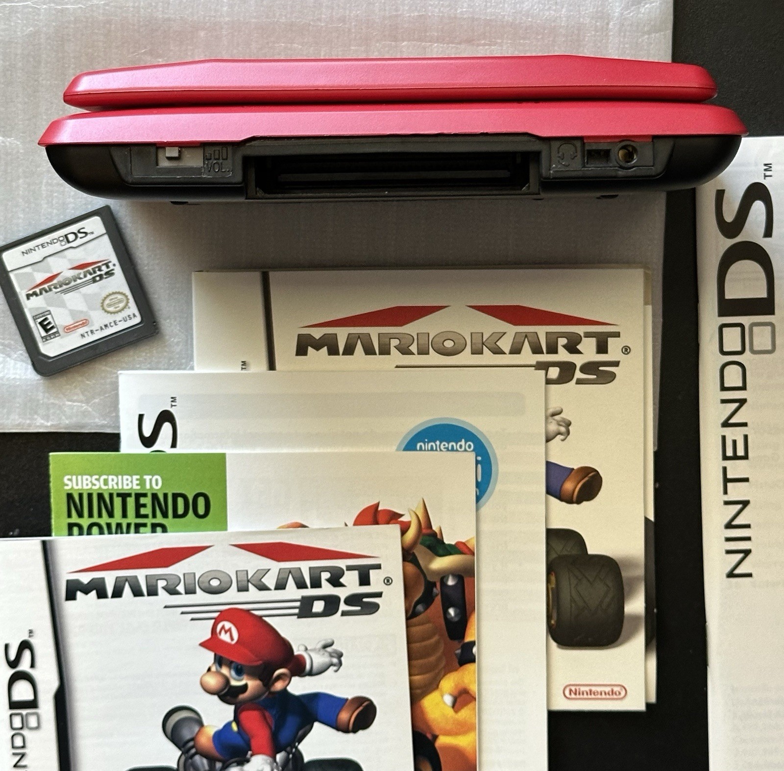 Nintendo DS Mario Kart Bundle Pack Hot Rod Red In Box Handheld Console System