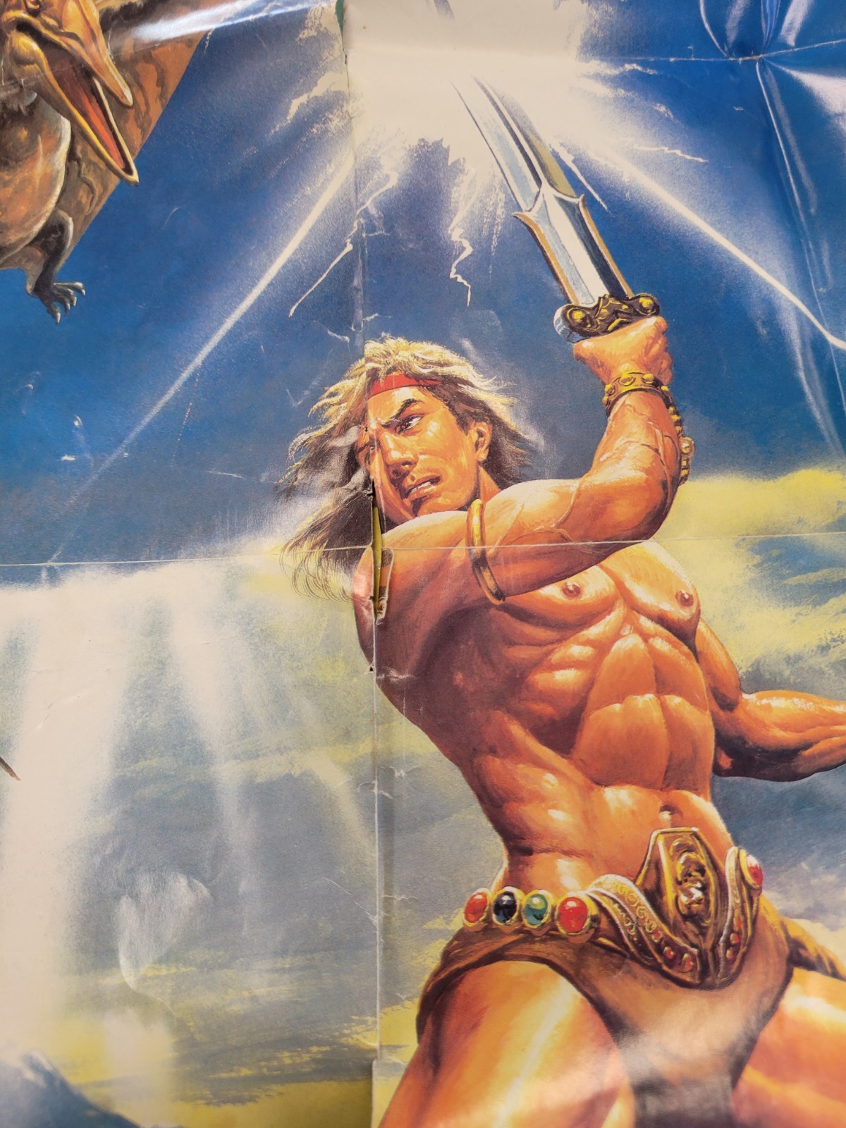Vintage Nintendo Power 1989 Iron Sword Poster Willow Map 19 3/4” x 16”.