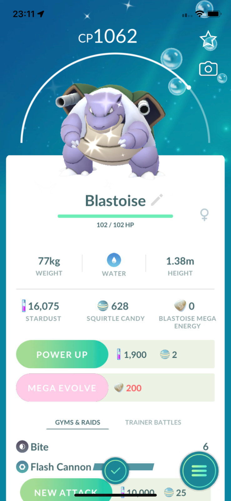 Pokemon Shiny Blastoise ! Registered or Unregistered ! 30 Days Friendship !! Go