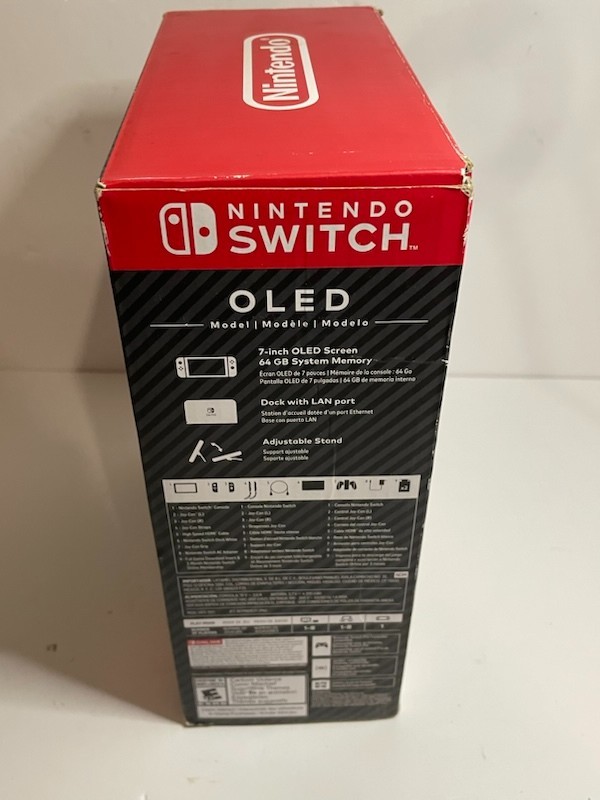 Nintendo Switch OLED Console Smash Bros Bundle W/ GAME Cartridge + 12mo Membersh