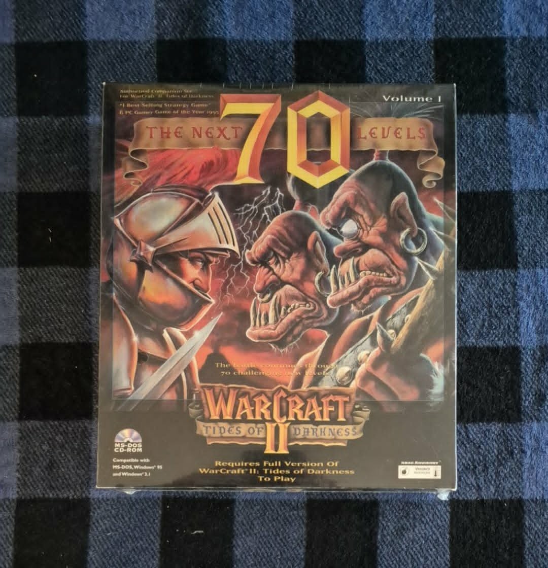 Warcraft II: Tides Of Darkness The Next 70 Levels – Big Box PC Game – SEALED!
