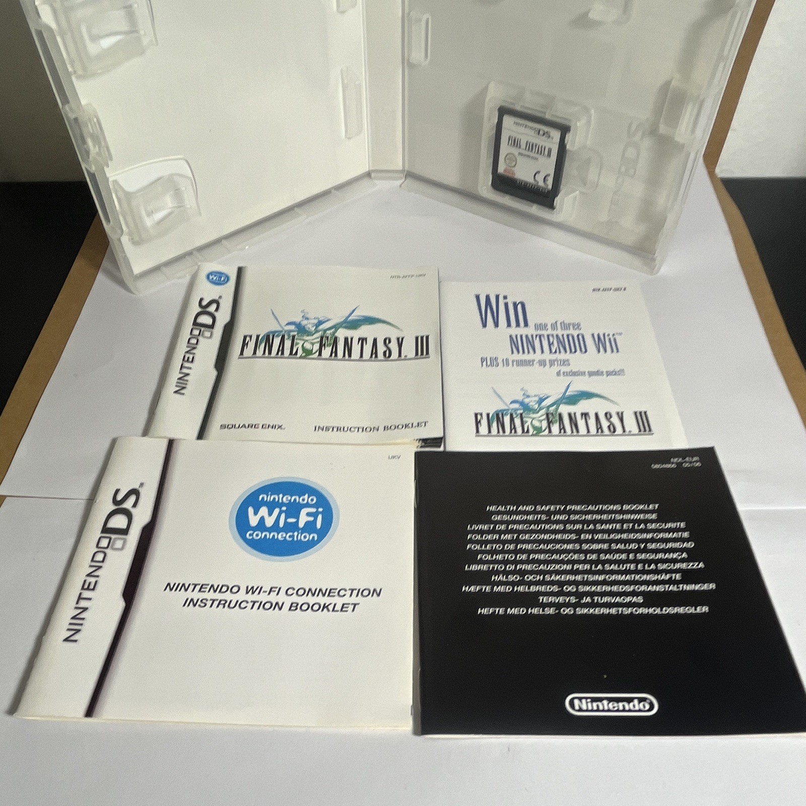 Final Fantasy III Nintendo DS Game Case Manual Inserts Complete 100% CIB PAL