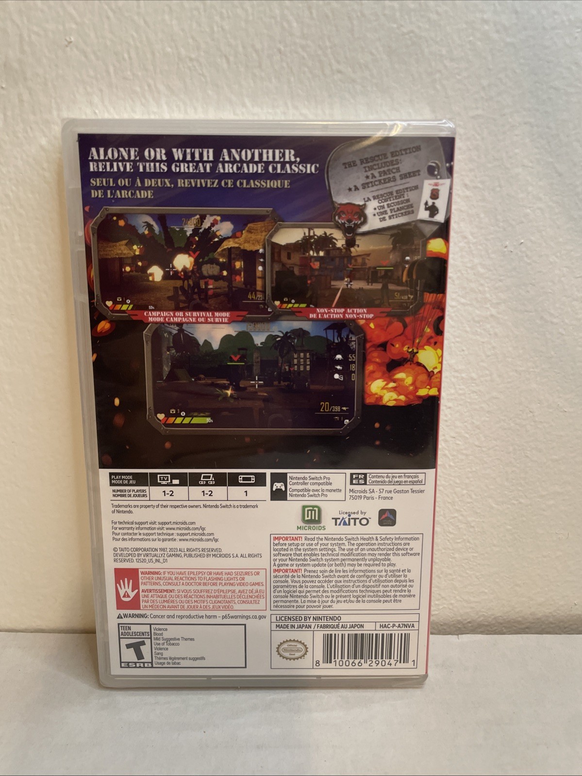 Operation Wolf Returns First Mission Nintendo Switch Sealed Brand New SHIPS FREE