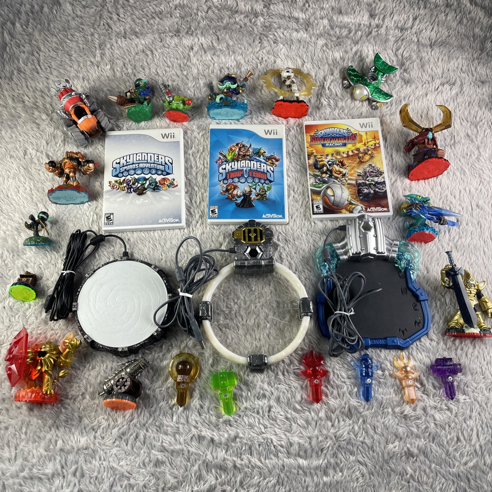 Skylanders Wii Lot Games Portals Figures Trap Team SuperChargers Spyros Adventur