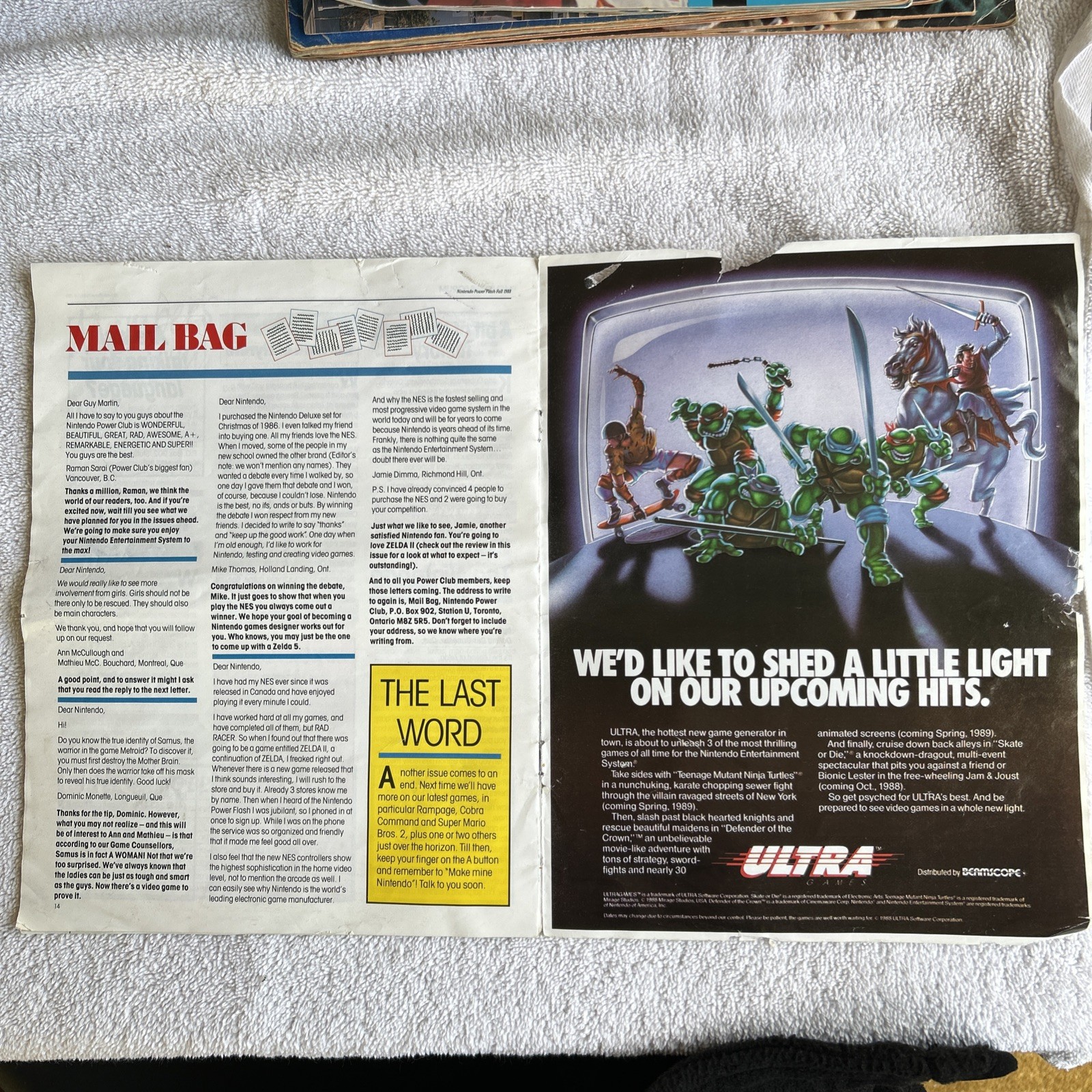 Vintage Nintendo Power Flash Fall 1988 Zelda II Link NES Promotional Newspaper