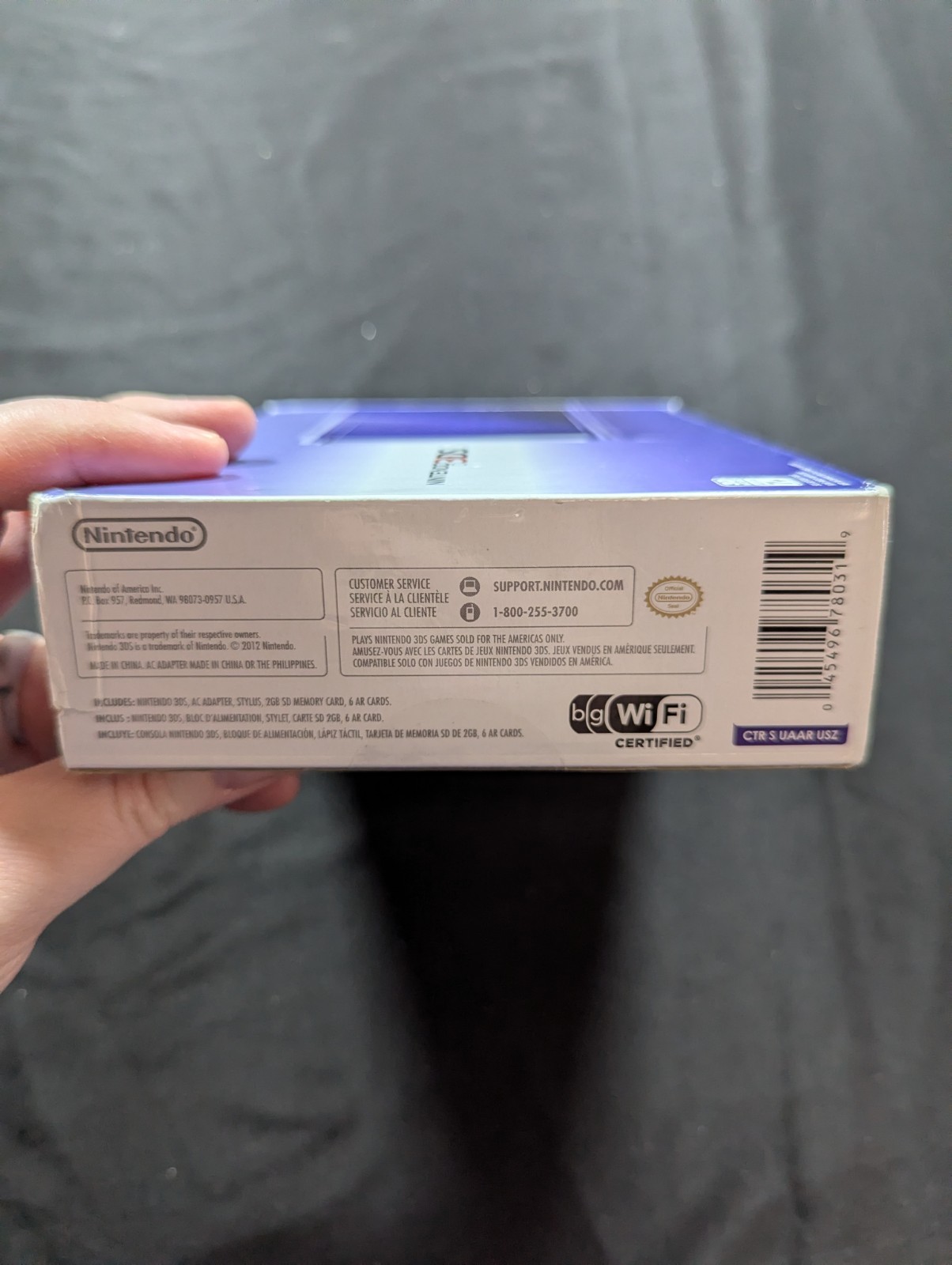 Nintendo 3DS Midnight Purple Handheld Console CIB Matching Serials US