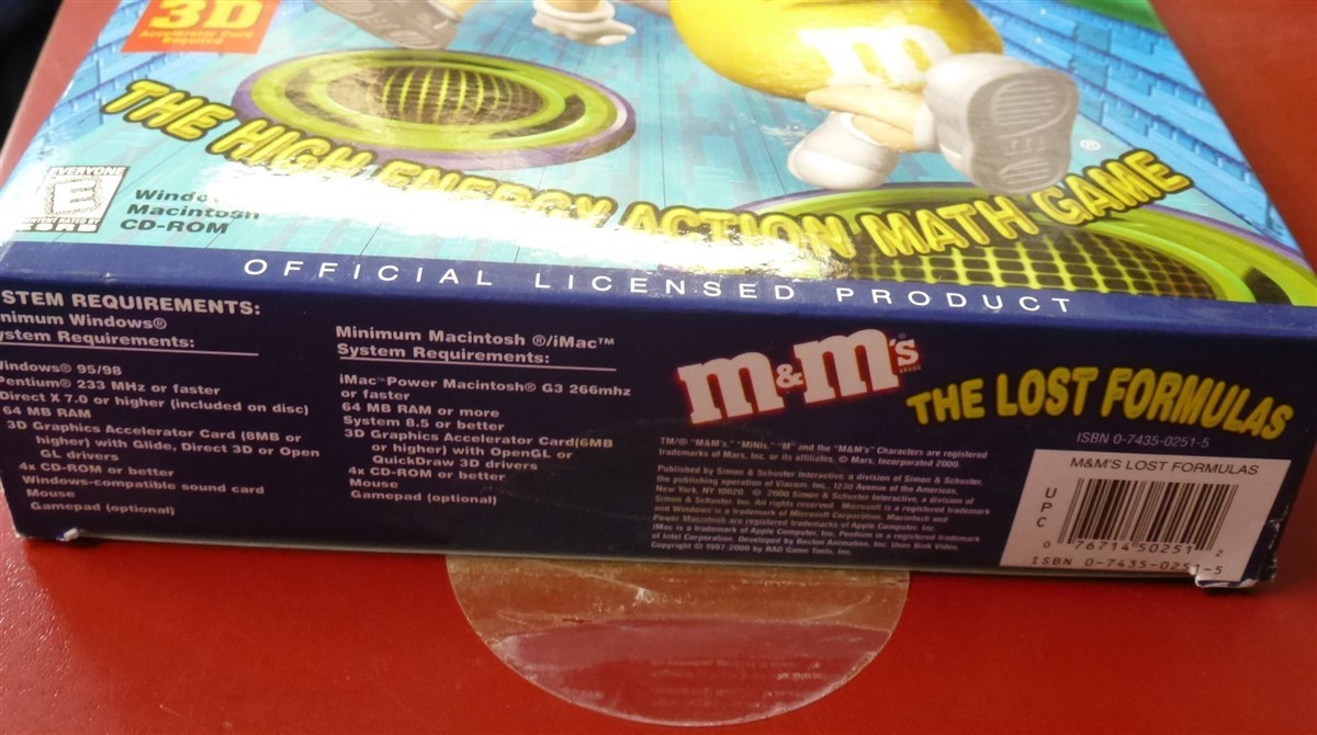Video Game PC M&M’s The Lost Formulas Vintage NEW NOT SEALED READ !!