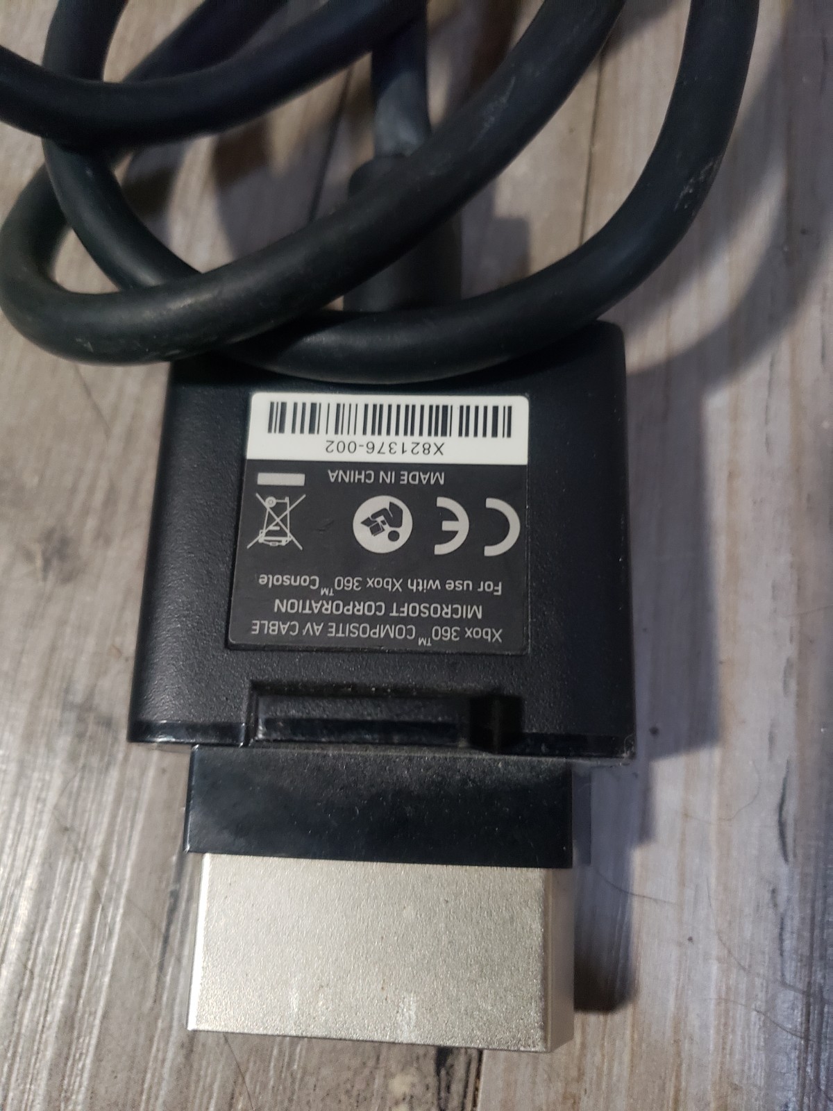 Microsoft Xbox 360 Composite Cable OEM 6 Ft untested