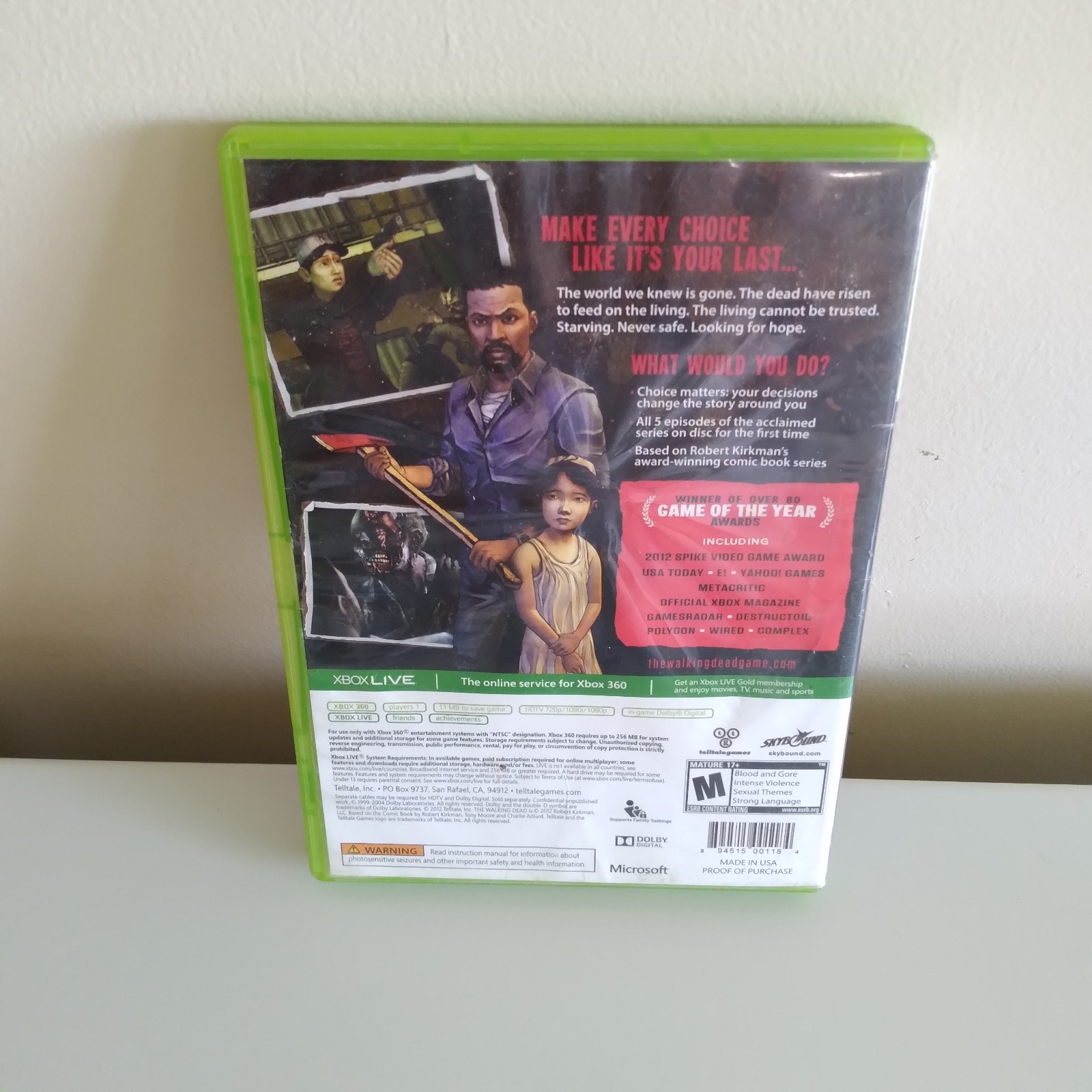 The Walking Dead: A Telltale Games Series (Microsoft Xbox 360, 2012)