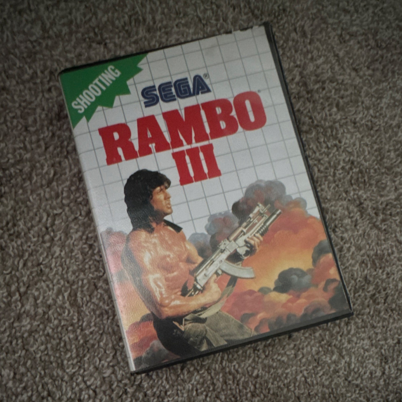 SEGA Rambo III Shooter Sega Master System 1988 Manual Included NTSC-U/C