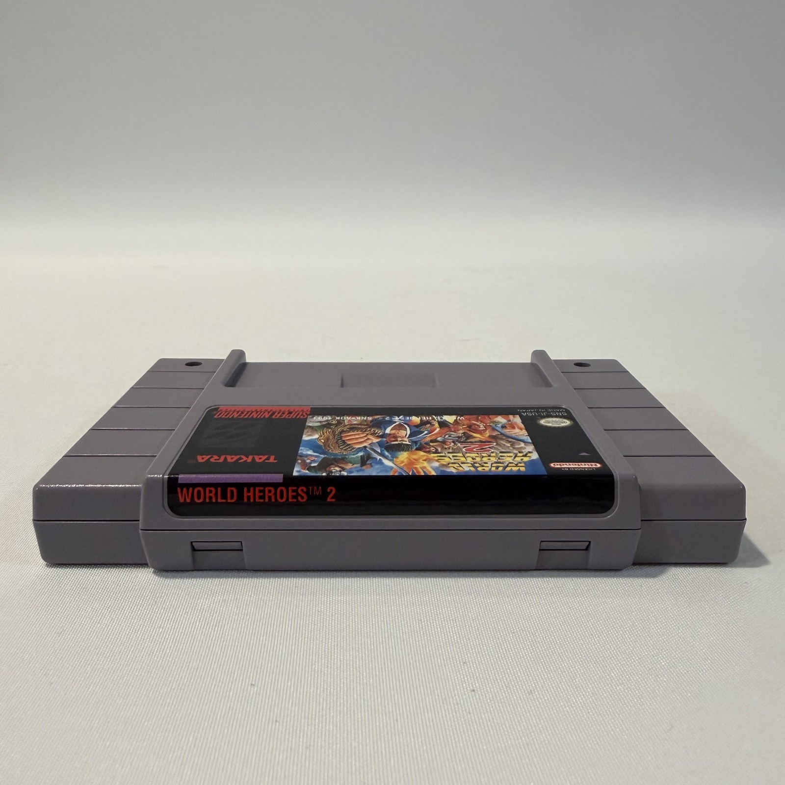 World Heroes 2 SNES Fighting Arcade Multiplayer Video Game Sunsoft Cartridge