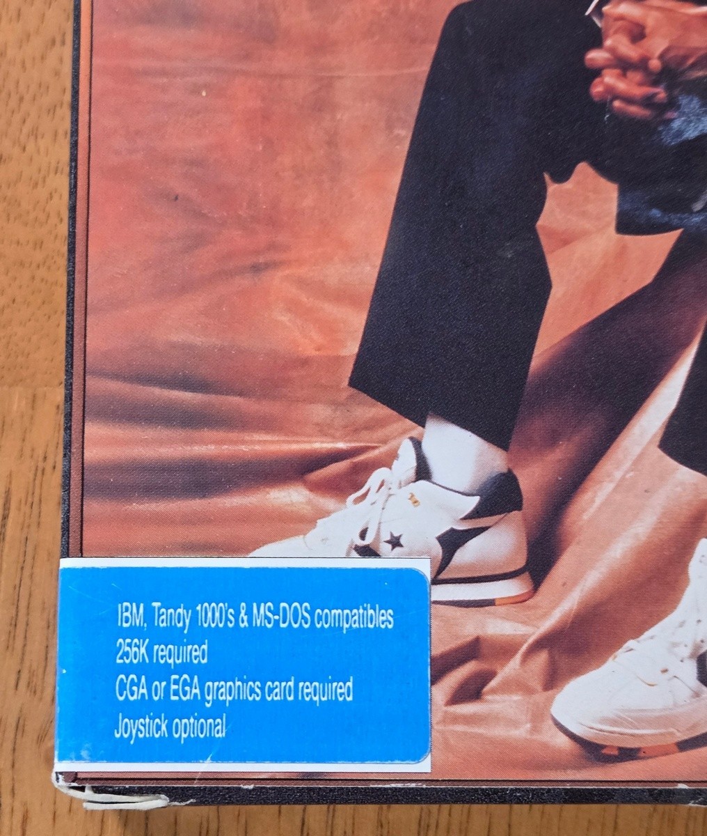MVP Magic Johnson Virgin Mastertronic IBM PC Big Box Game 1990 CIB 3.5″ Floppy