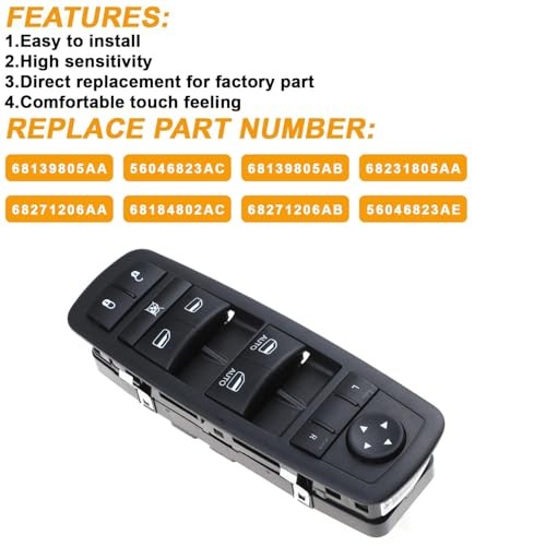 Master Power Window Switch for 2011/12/2013/2014/15/2016/17/18/2020