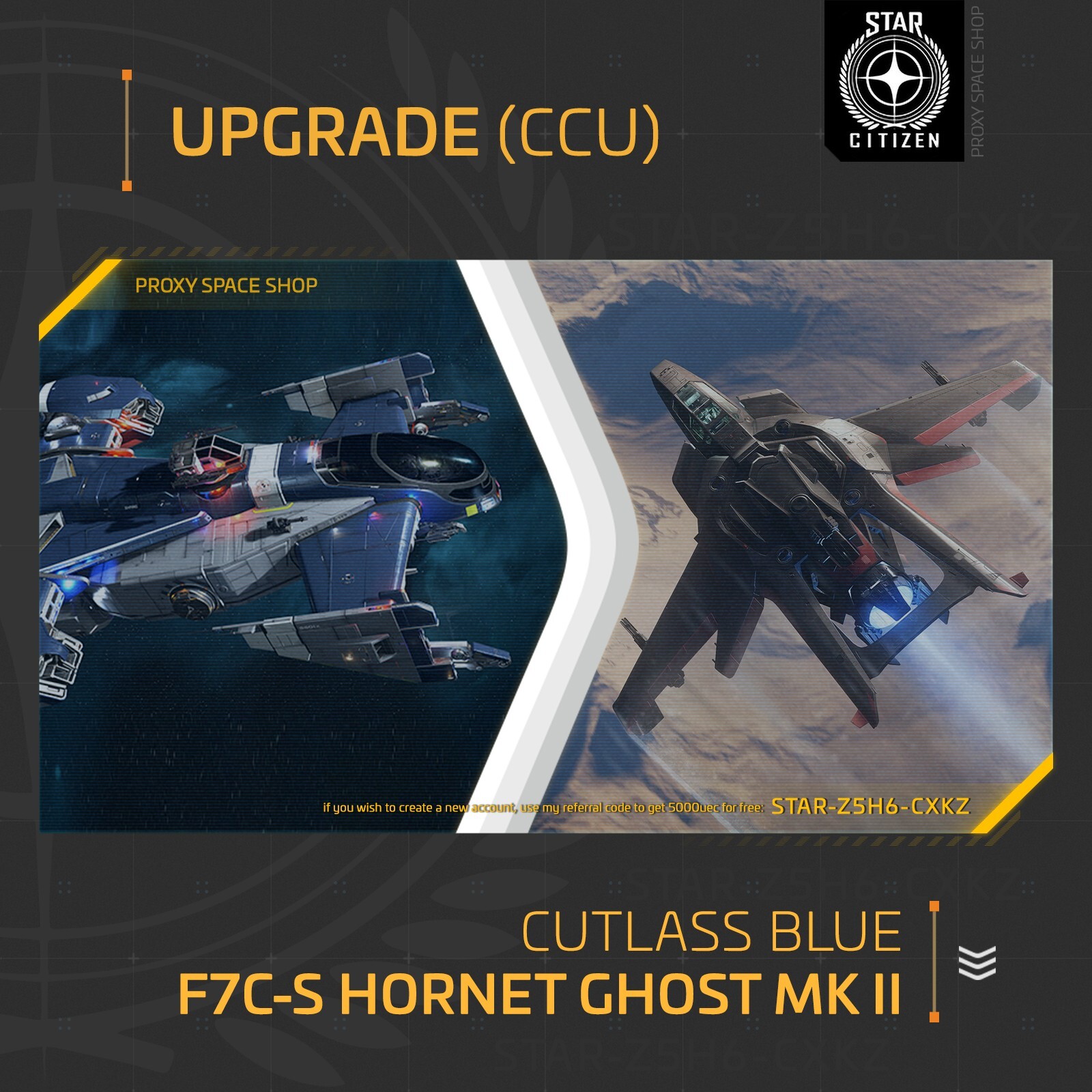 Star Citizen – F7C-S HORNET GHOST MK II – UPGRADE – (CCU)