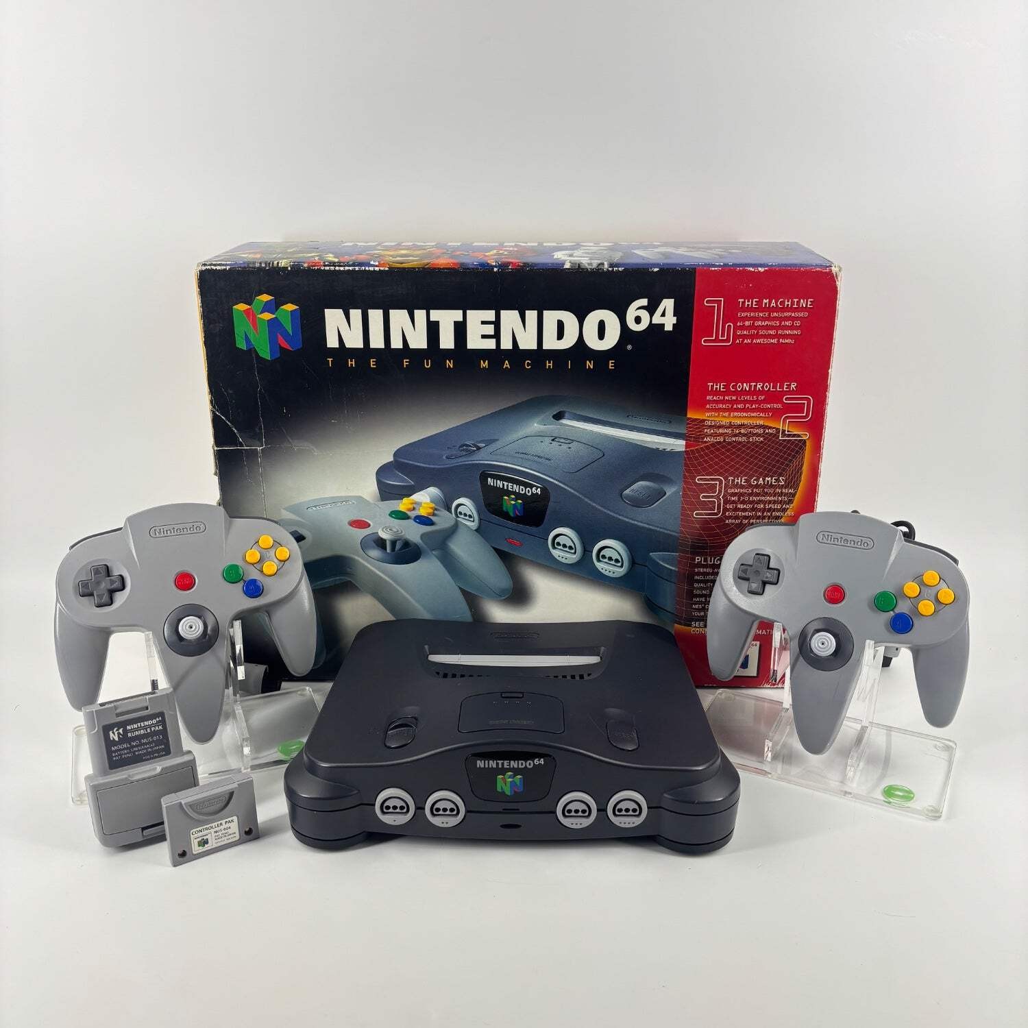 Nintendo 64 N64 Video Game Console NUS-001 Gray Complete