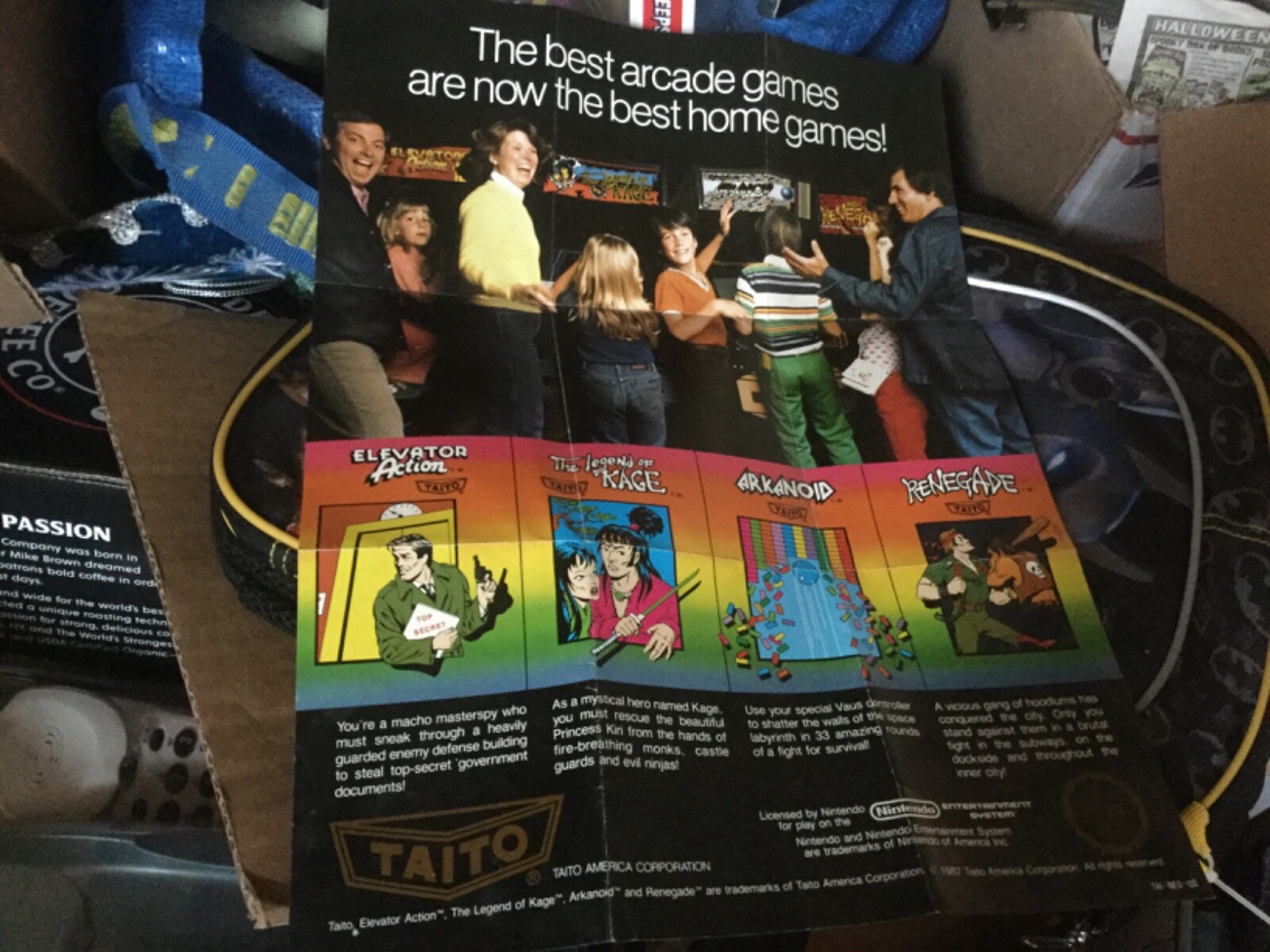 Taito Nintendo NES 1990 Fold Out Insert Advertisment