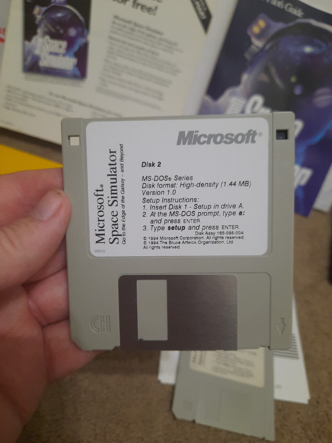 1995 Microsoft Space Simulator PC 3.5 In Floppy