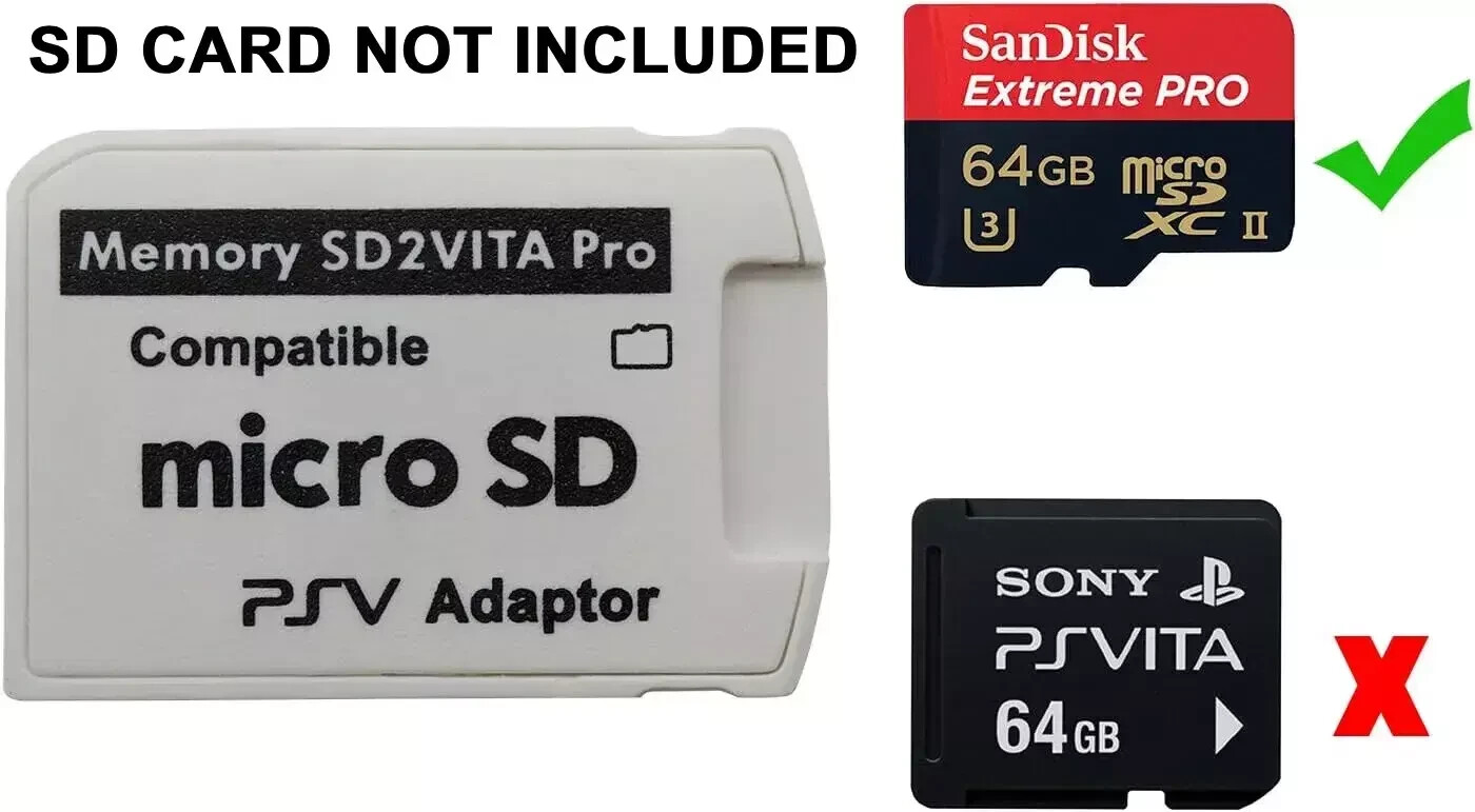 V5.0 SD2VITA Micro SD to Vita Memory Card Pro Adapter For PS PSV 1000/2000 V 5.0