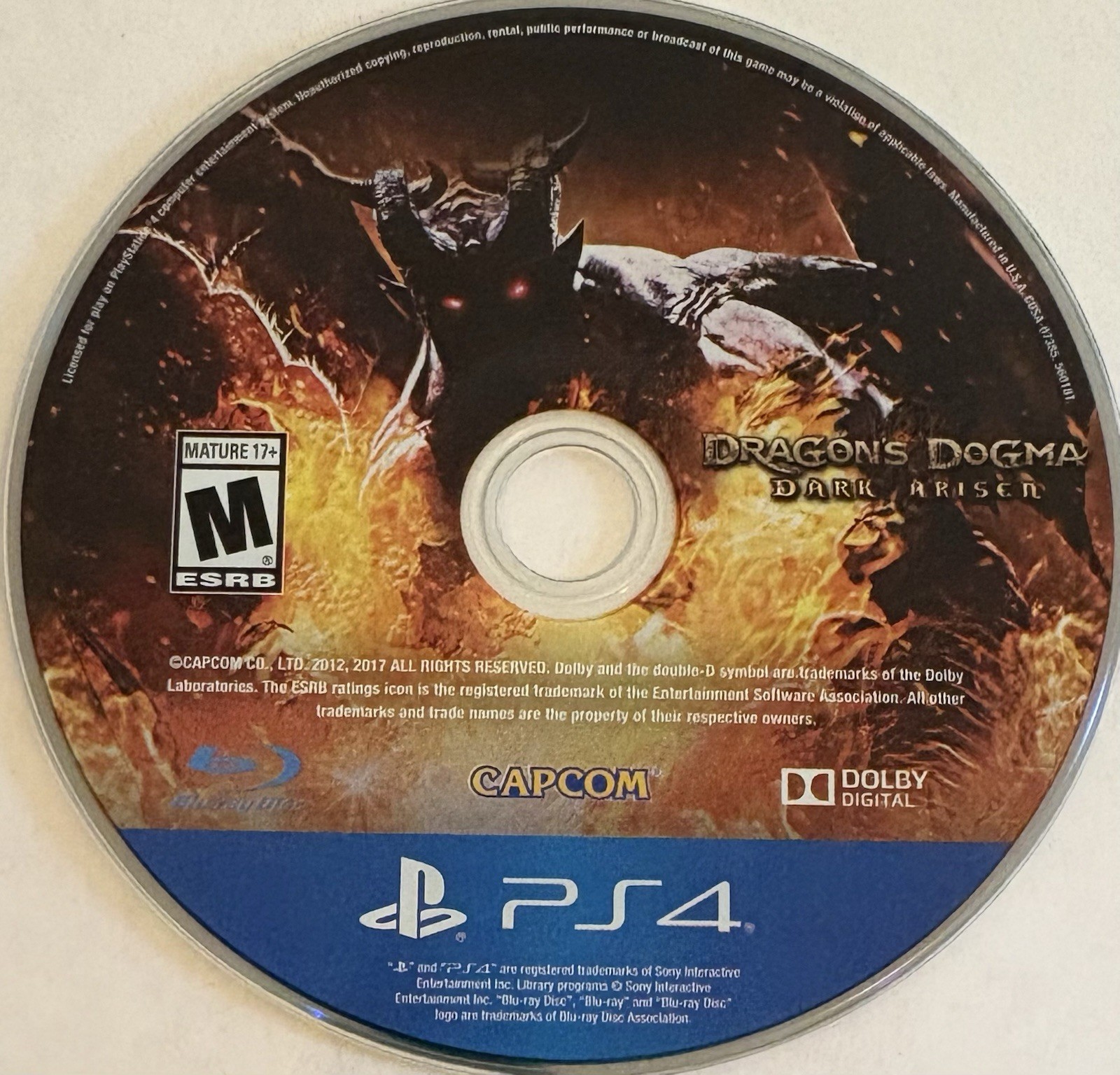 Dragon’s Dogma: Dark Arisen (PlayStation 4, PS4) DISC ONLY | NO TRACKING | M3283