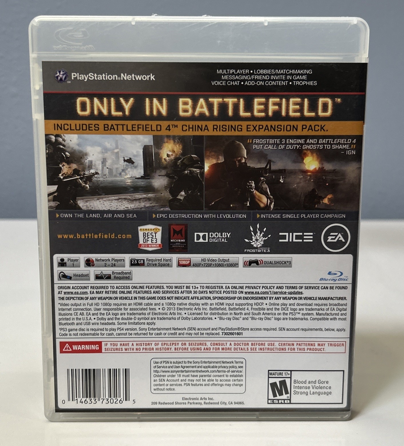 Battlefield 4 (Sony Playstation 3, PS3, 2013) Complete, Manual