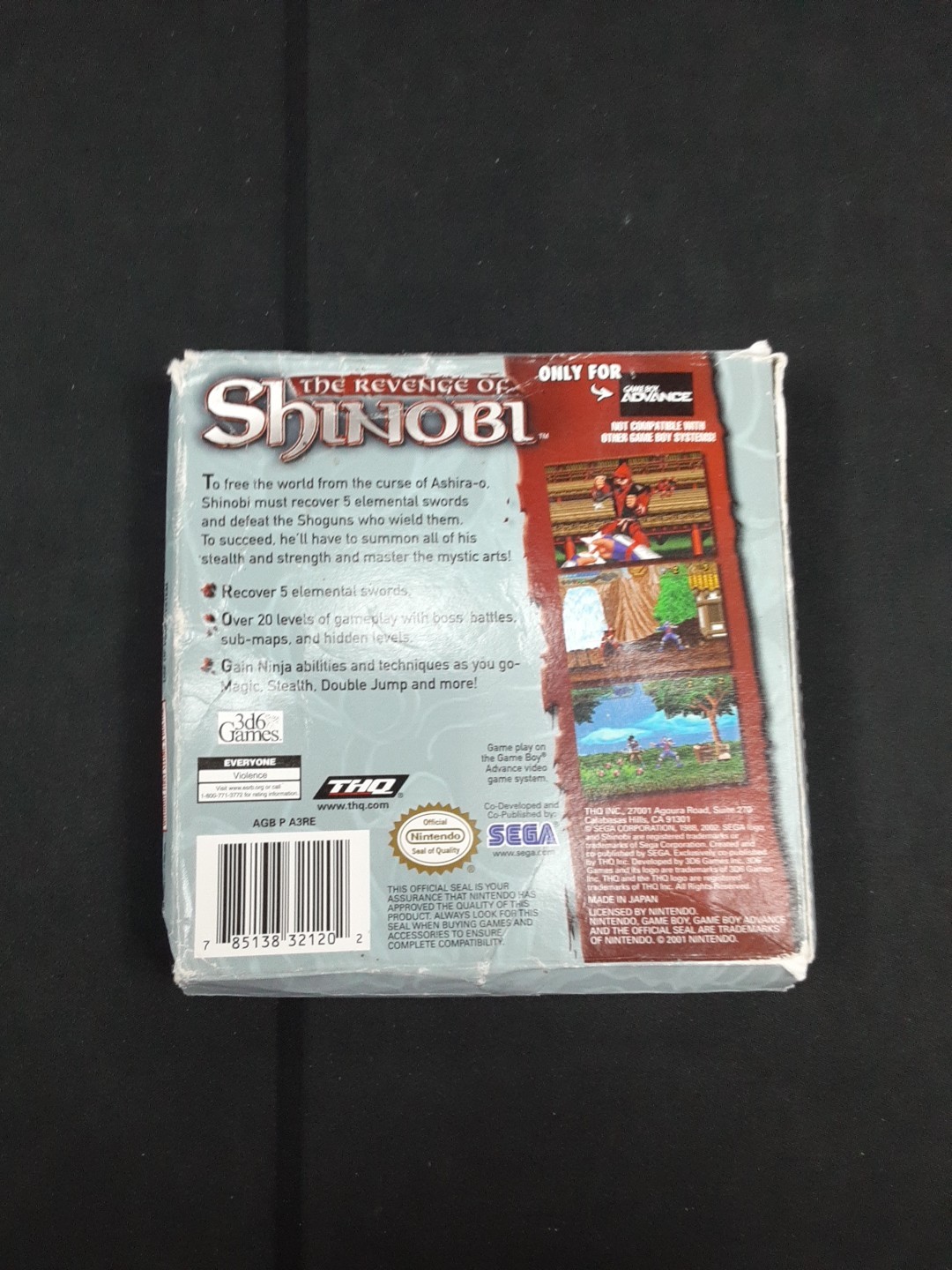 The Revenge of Shinobi Nintendo Game Boy Advance, 2002 – GBA – Authentic