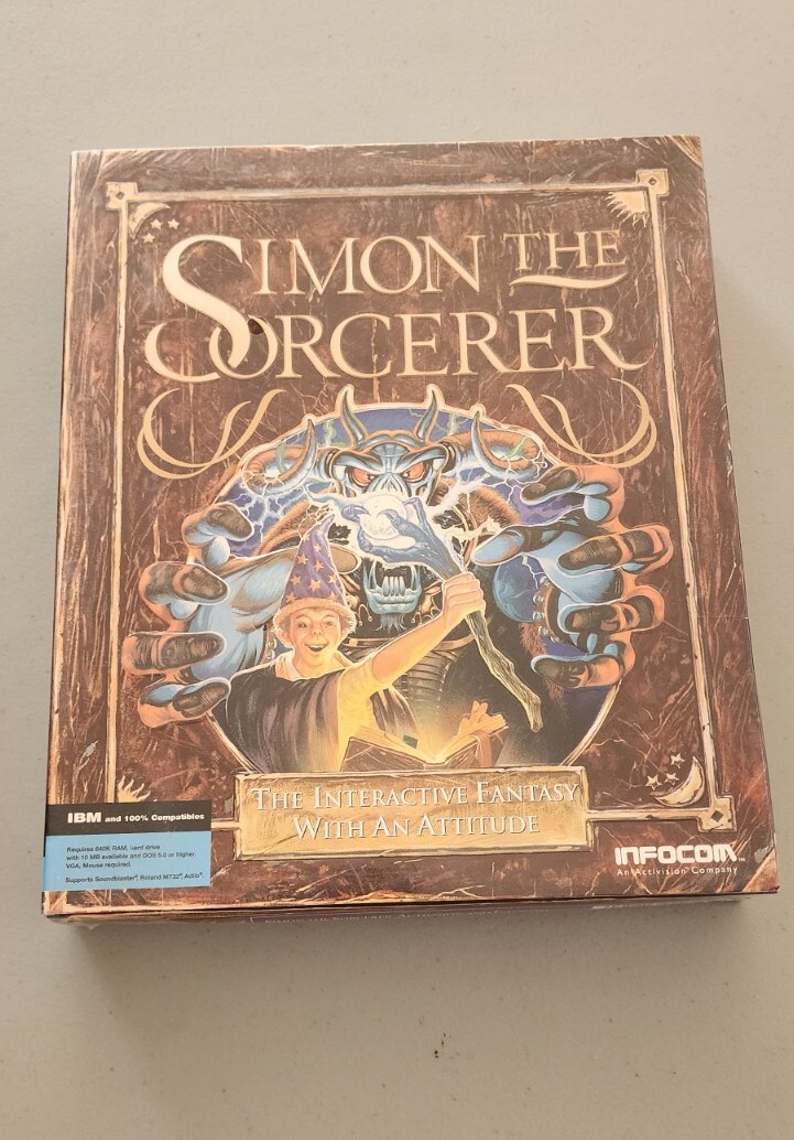 Simon the Sorcerer Infocom – Big Box MS-DOS PC New Sealed!!!