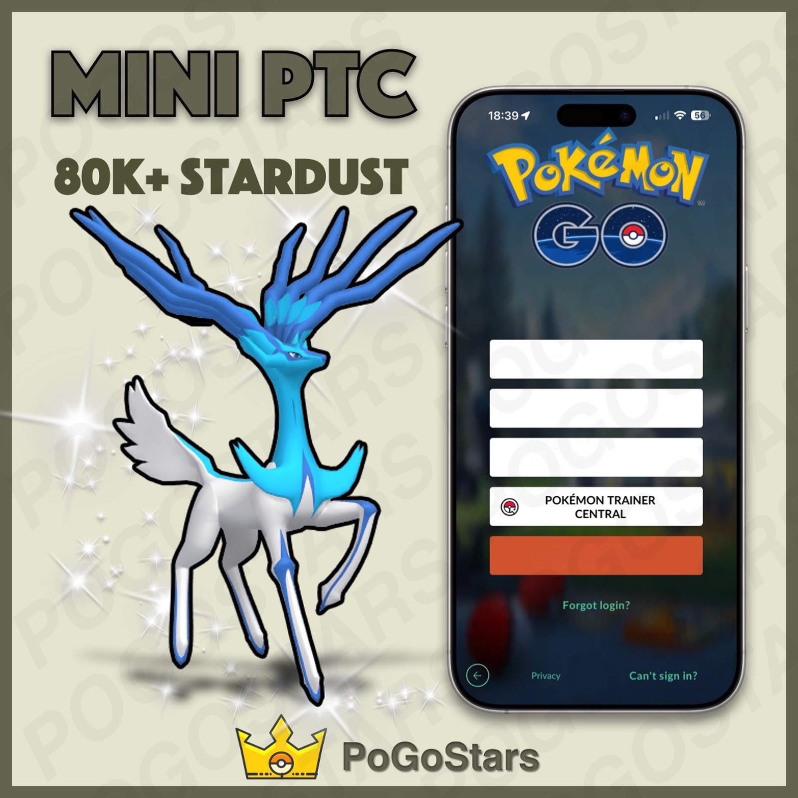 Pokémon PTC GO – Shiny Xerneas – 80K Stardust✨Read Description✨