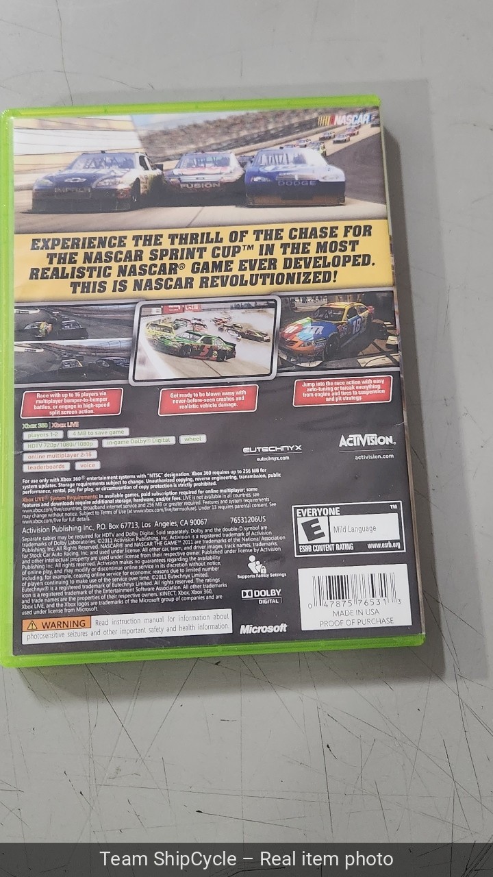 NASCAR 2011 The Game 2011 Microsoft Xbox 360 CIB Activision G2U