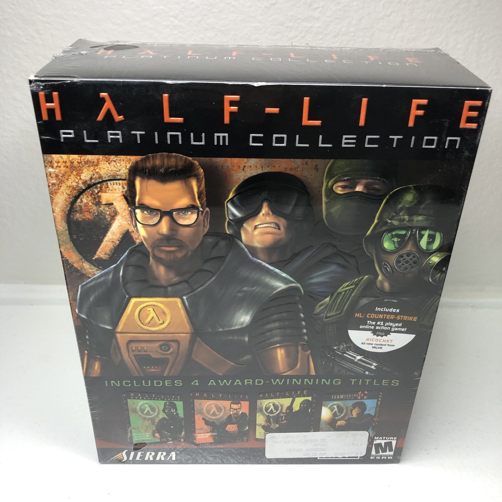 HALF-LIFE PLATINUM COLLECTION 2001 PC CD-Rom Big Box Video Game NEW SEALED RARE!