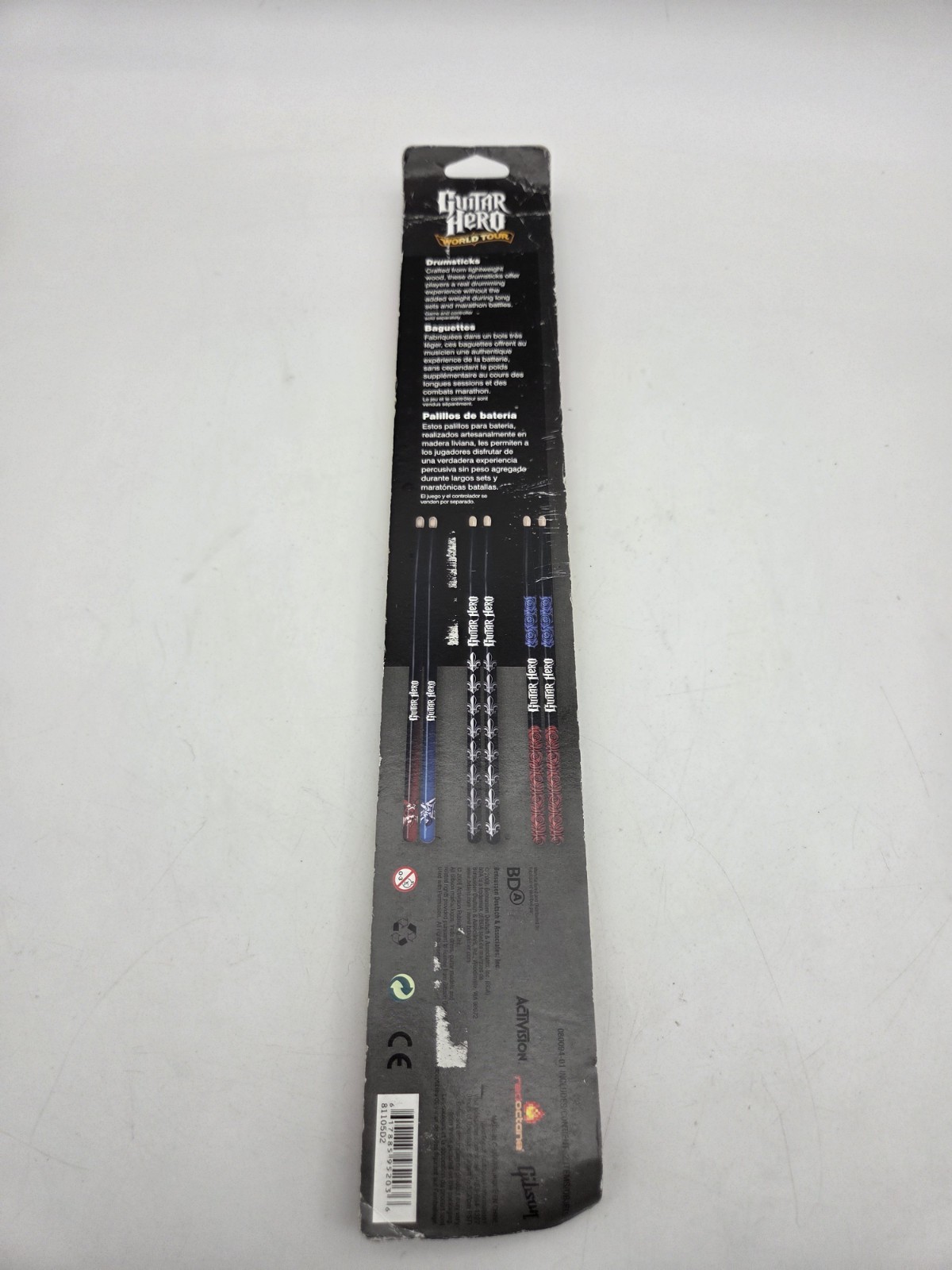Guitar Hero World Tour Drumsticks Activison New